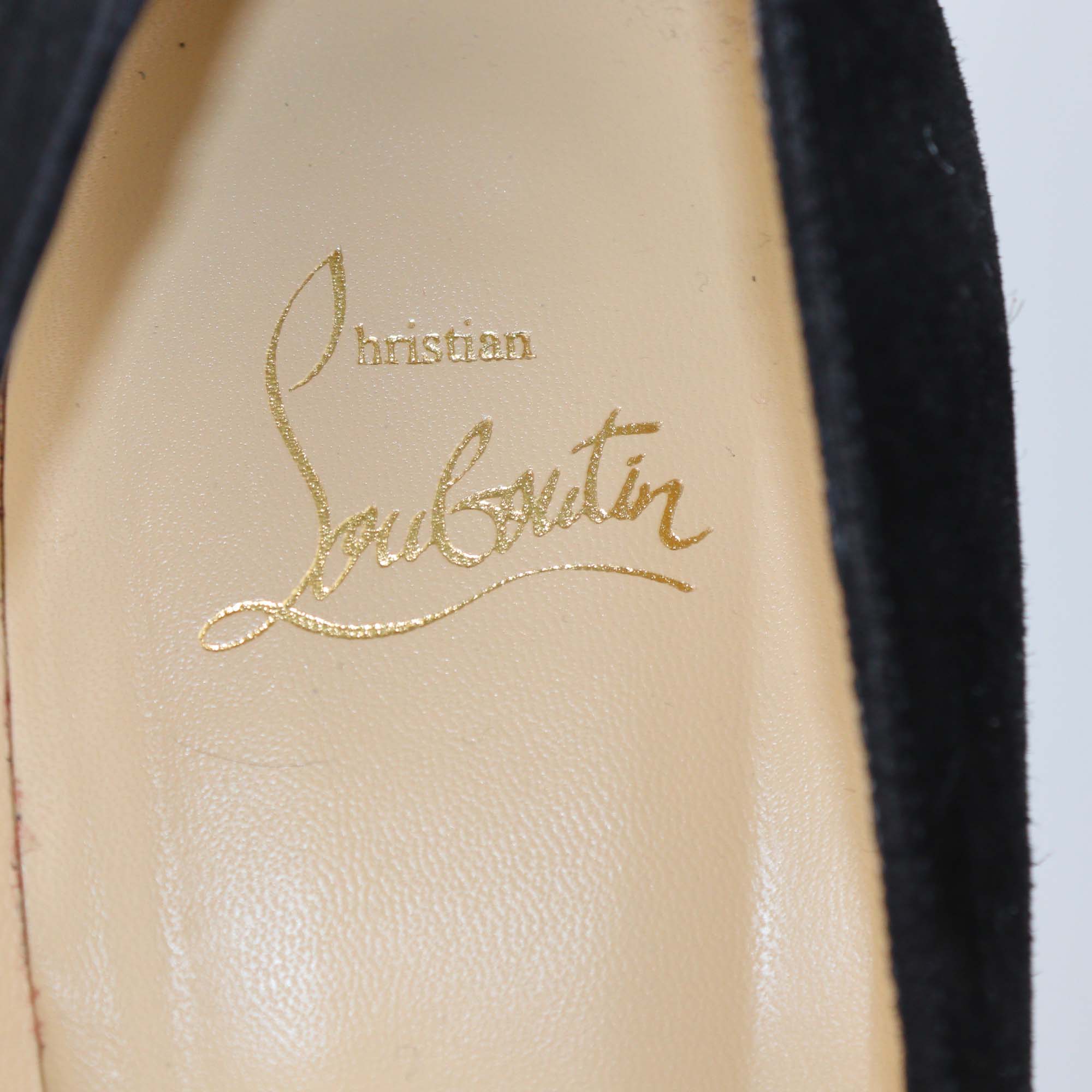 Christian Louboutin Black Suede Miss Sab 55 Pumps