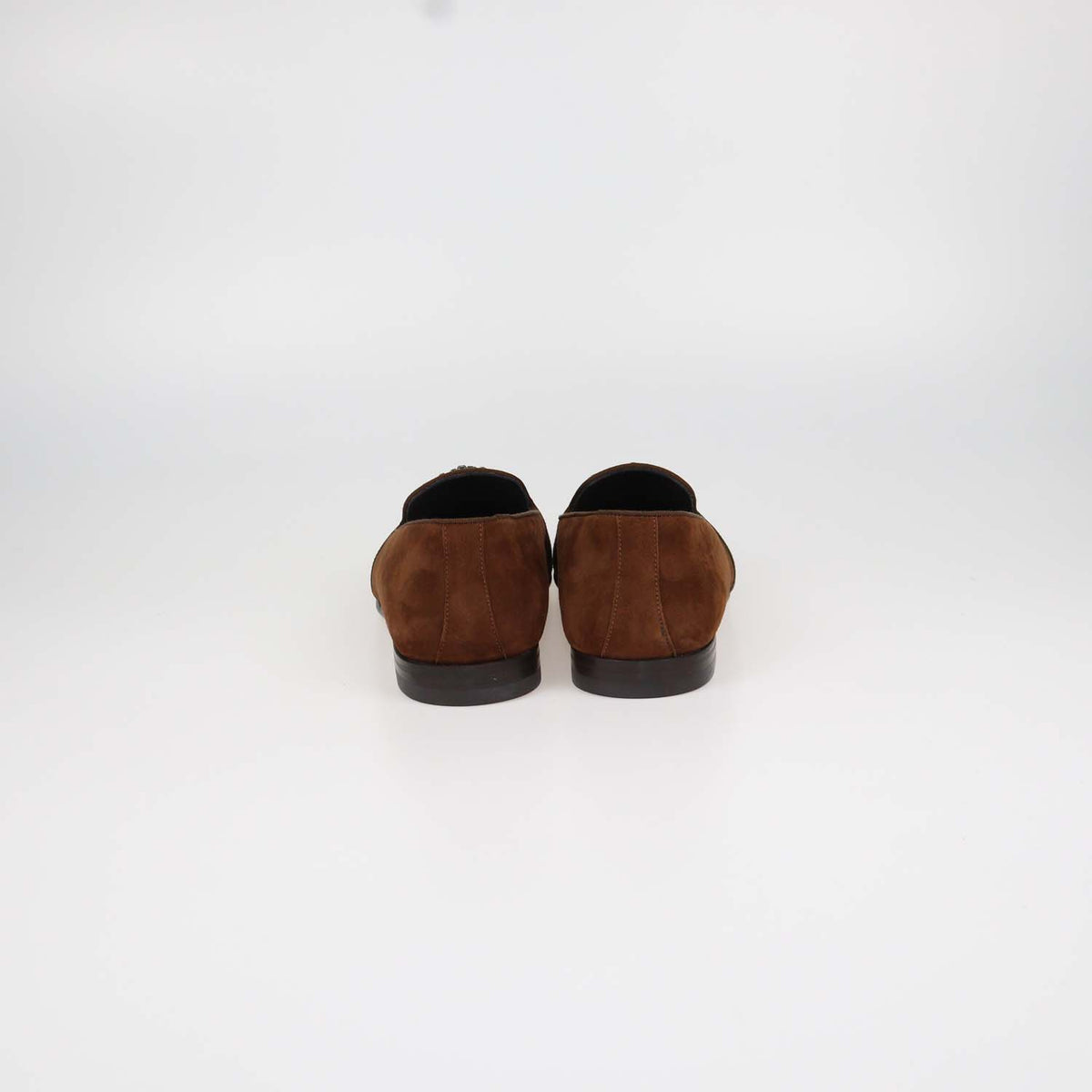 Manolo Blahnik Brown Suede Jewel Buckle Carlton Loafers