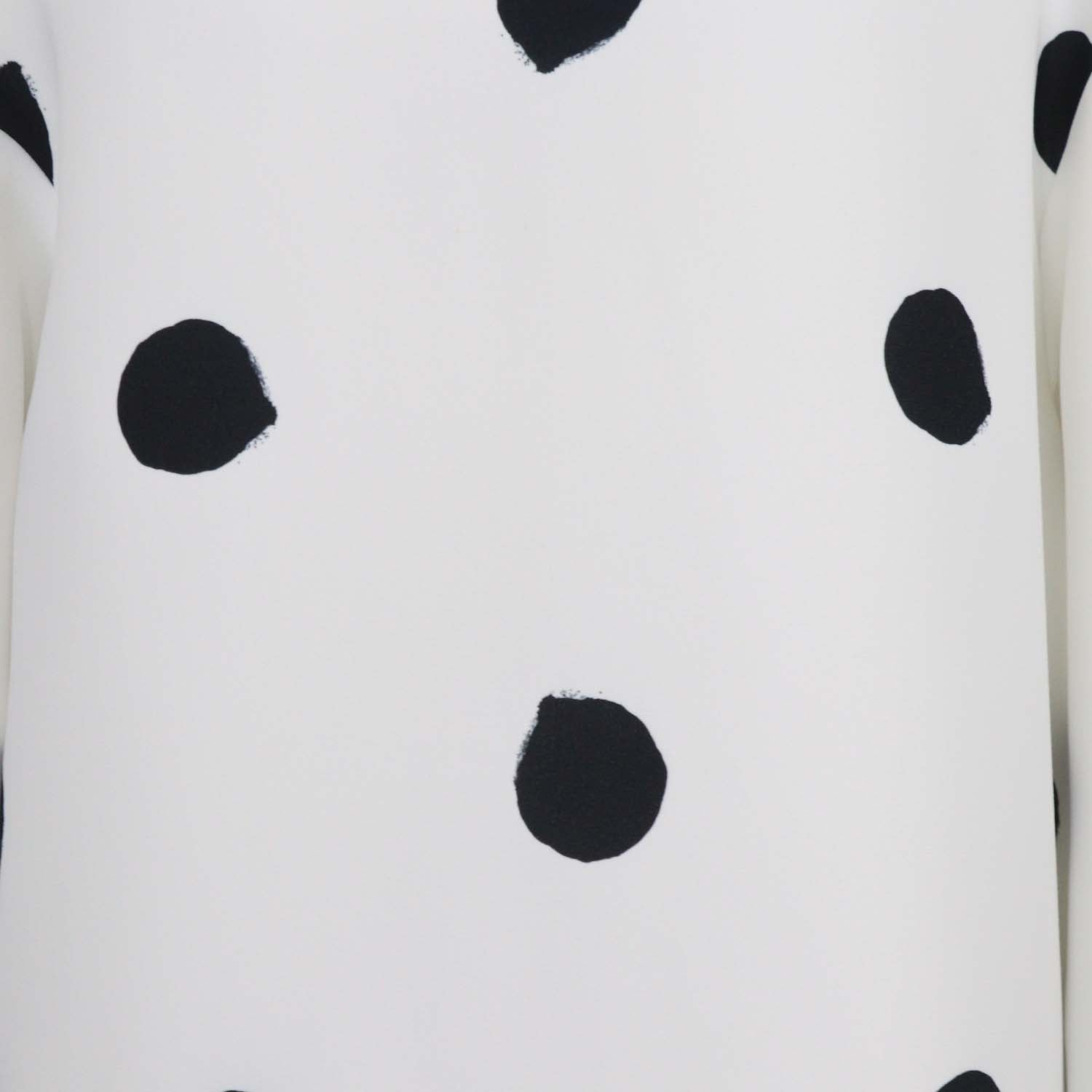 Tibi White/Black Polka Dot Long Sleeve Midi Dress