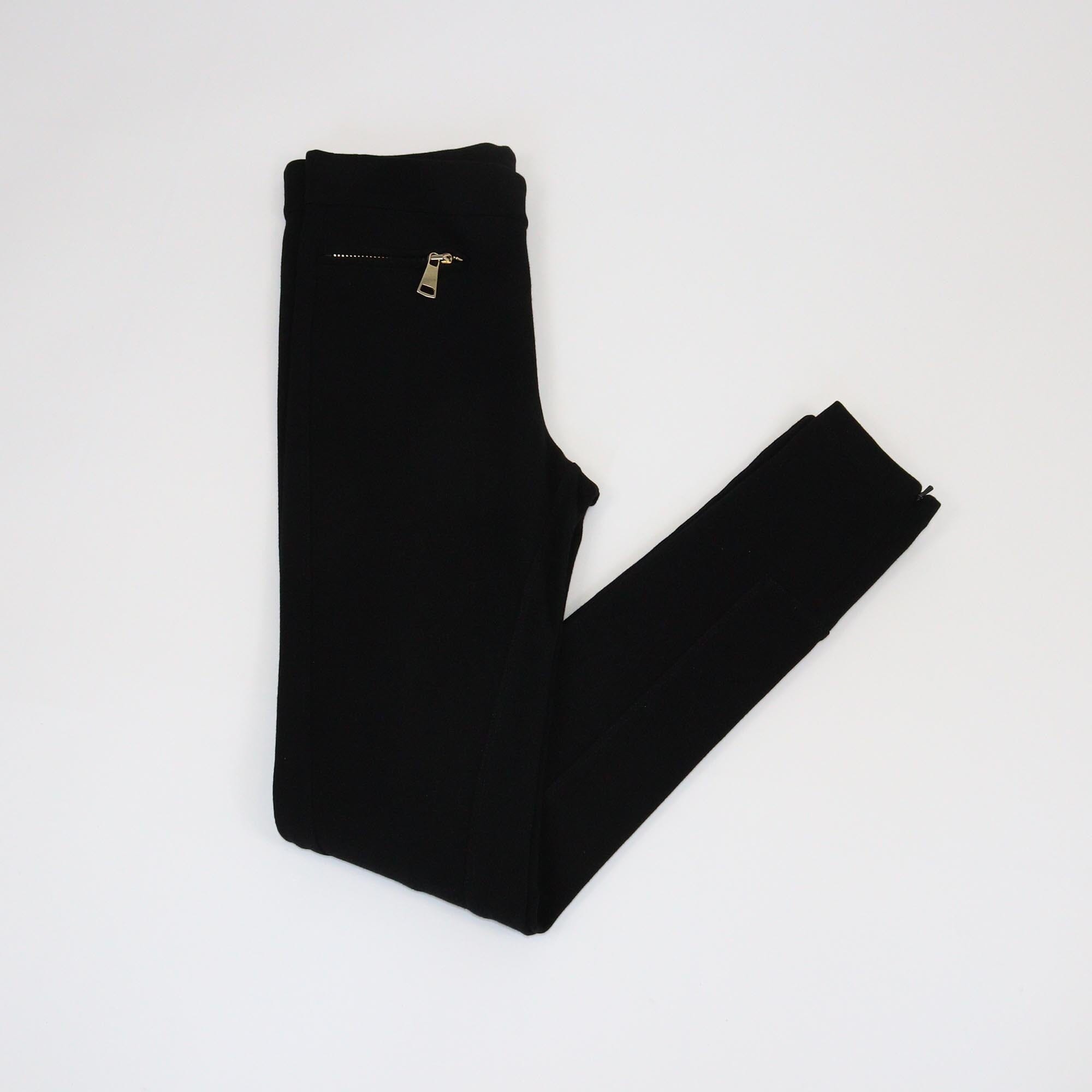 Givenchy Black Zip Detailed Skinny Leg Pants Womens Givenchy