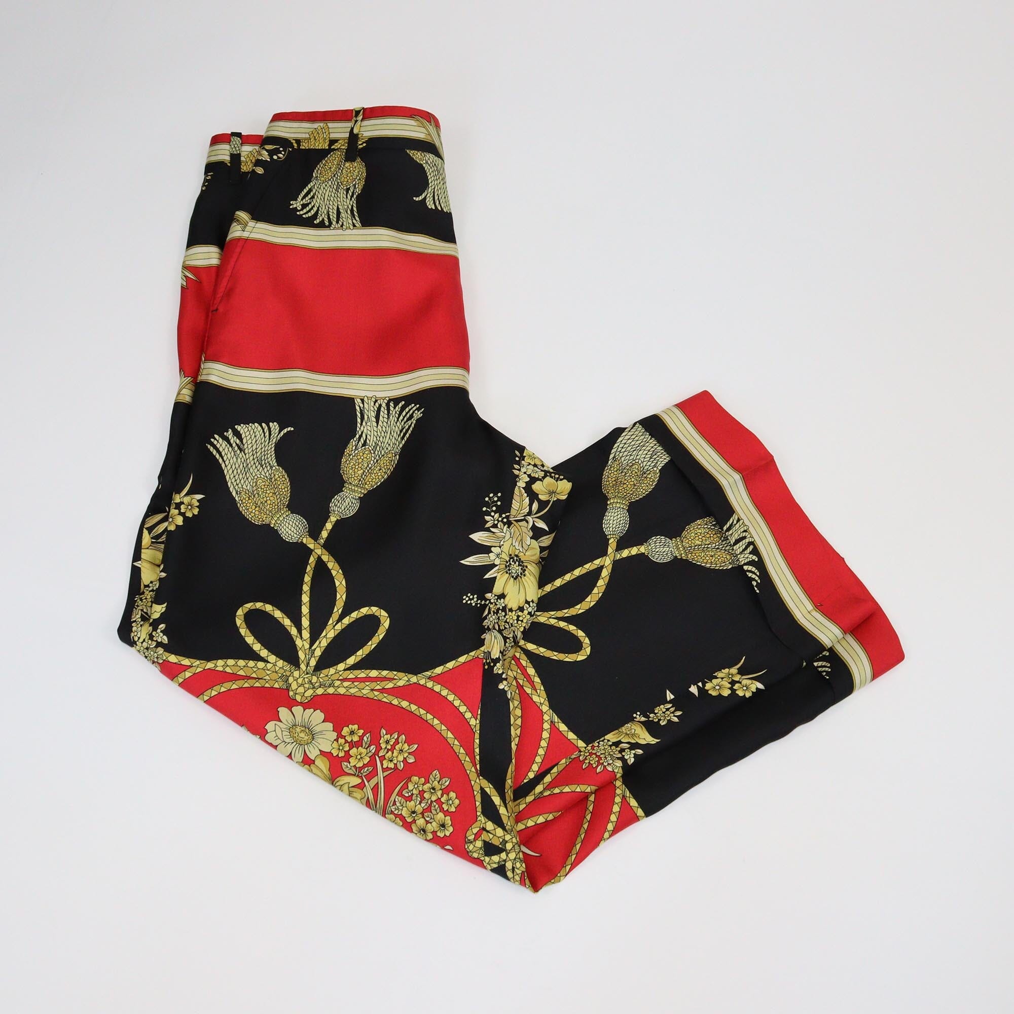 Gucci Multicolor Floral Printed Slit Pocket Trouser Womens Gucci