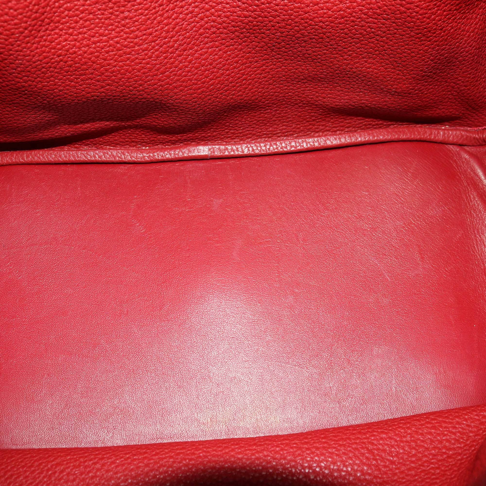 Hermes Rouge Garance Clemence Lindy 34 Bag Womens Hermes