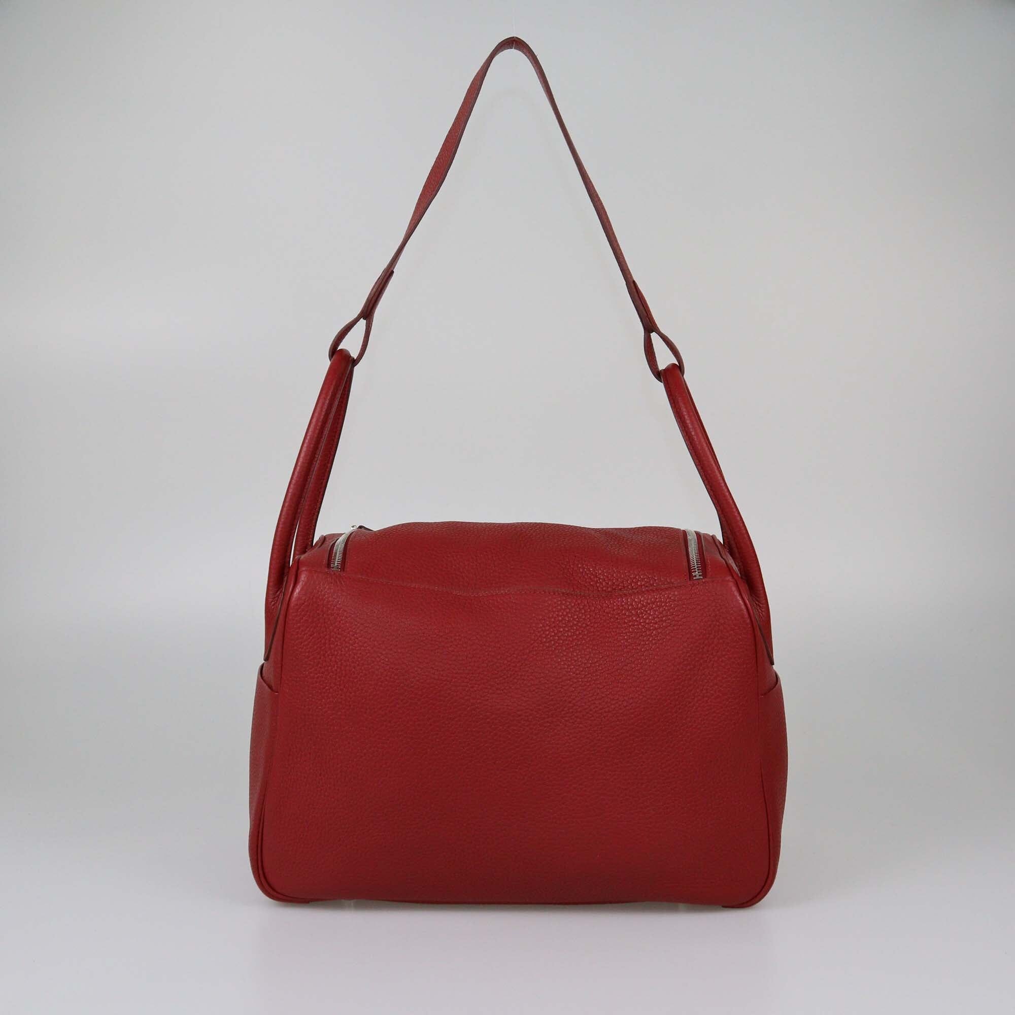 Hermes Rouge Garance Clemence Lindy 34 Bag Womens Hermes