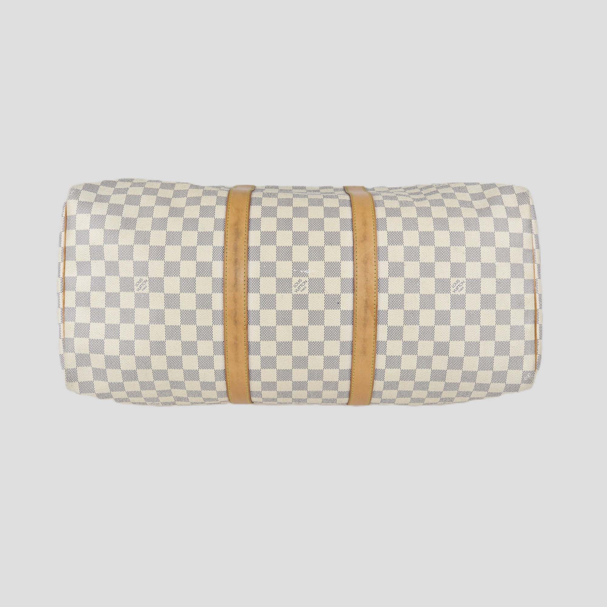 Louis Vuitton Damier Azur Keepall 50 Bag