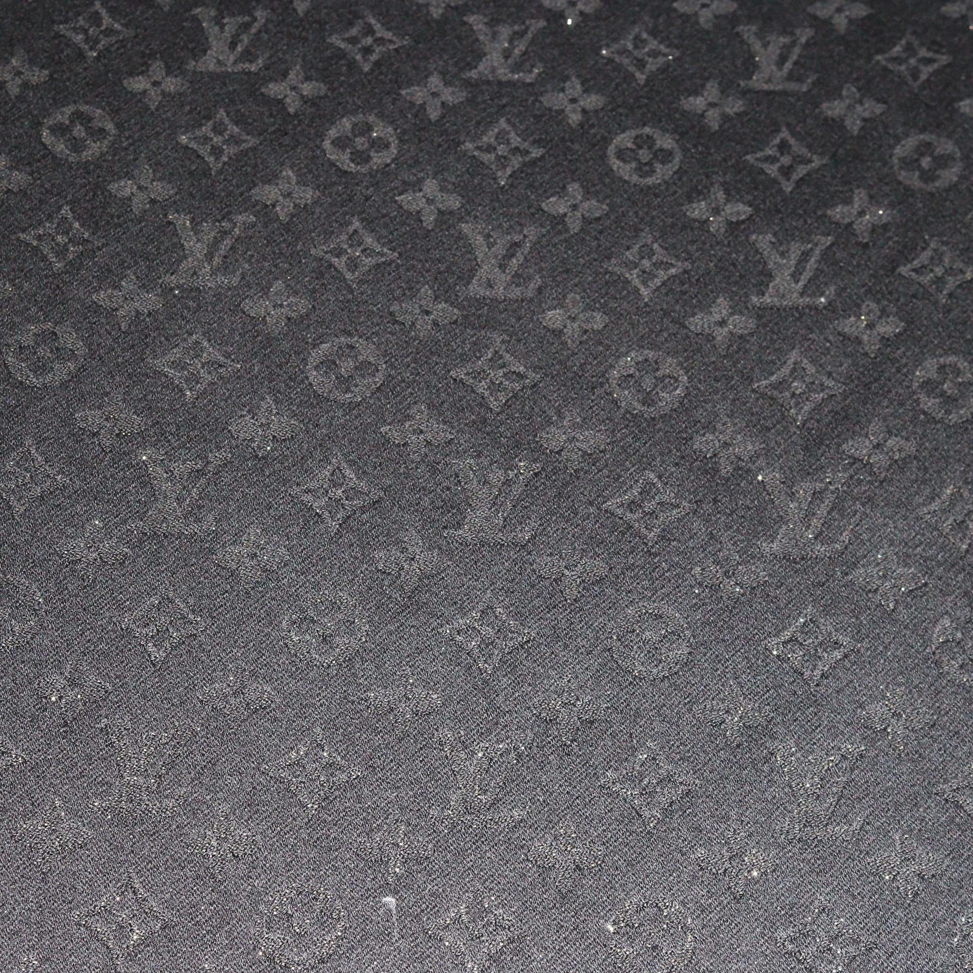 Louis Vuitton Black /Gold Logomania Shine Scarf Womens Louis Vuitton