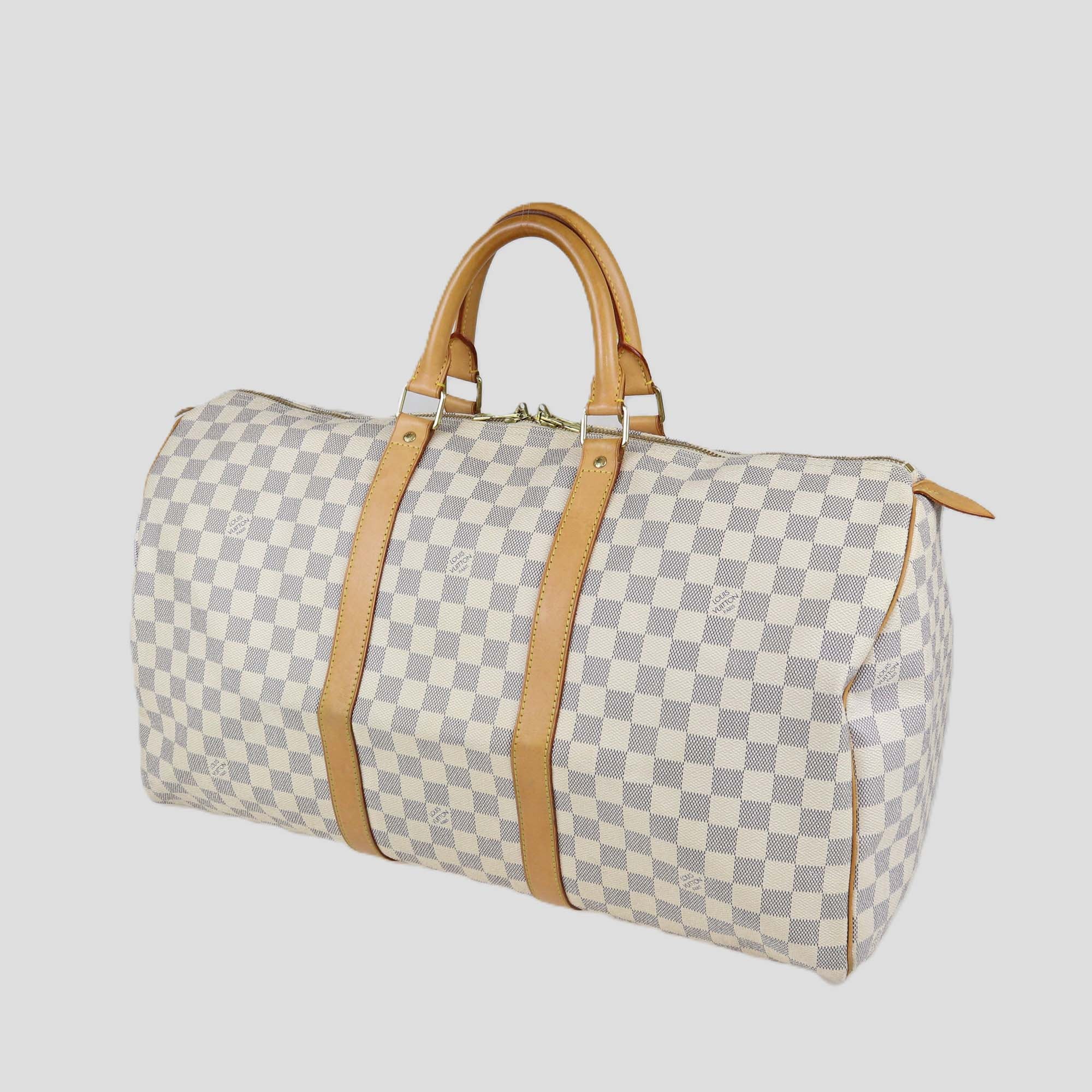 Louis Vuitton Damier Azur Keepall 50 Bag