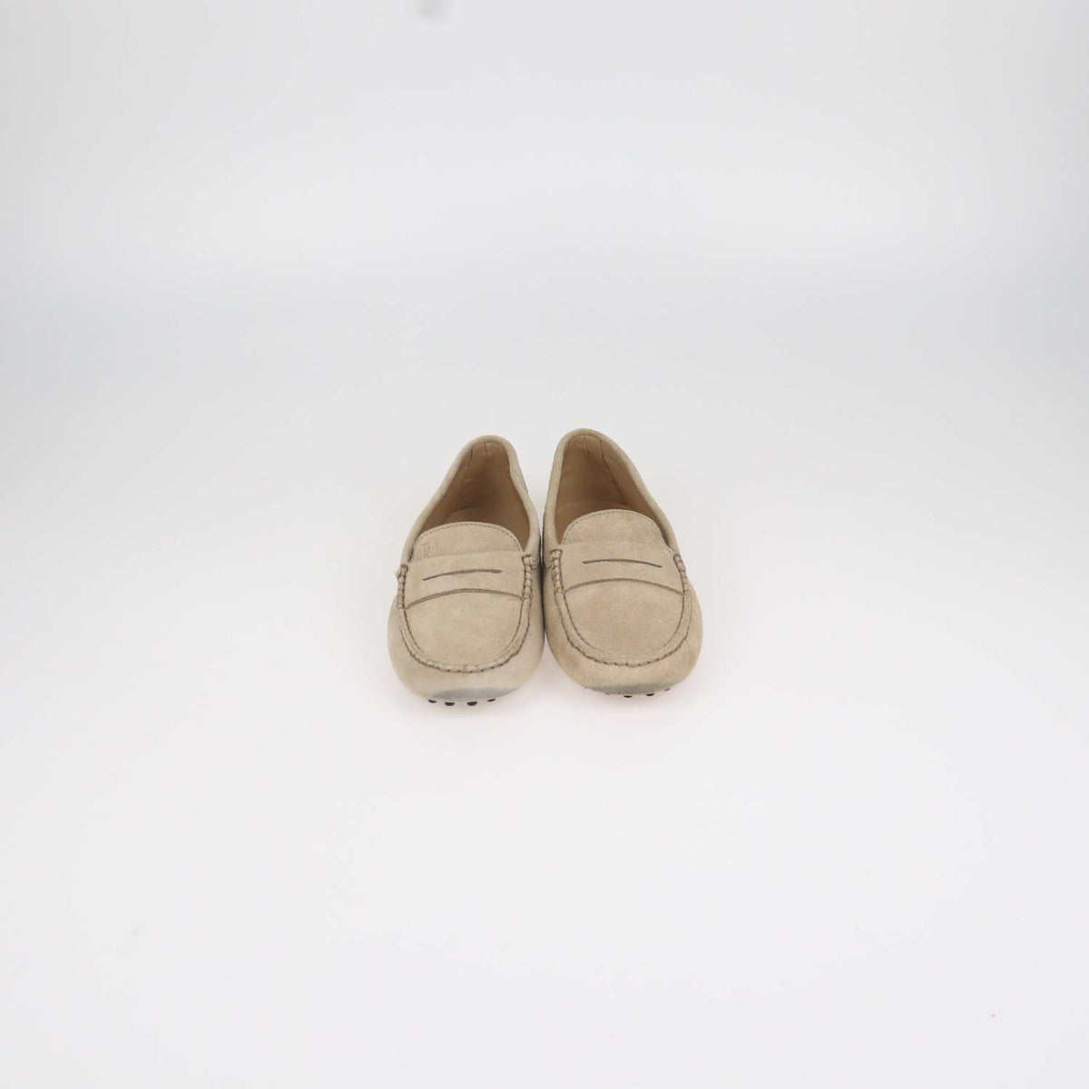 Tod's Junior Beige Suede Gommini Loafers