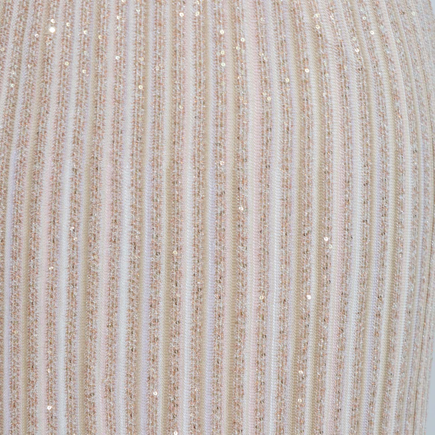 Missoni Beige/Pink Viscose Sequin Sleeveless Long Dress