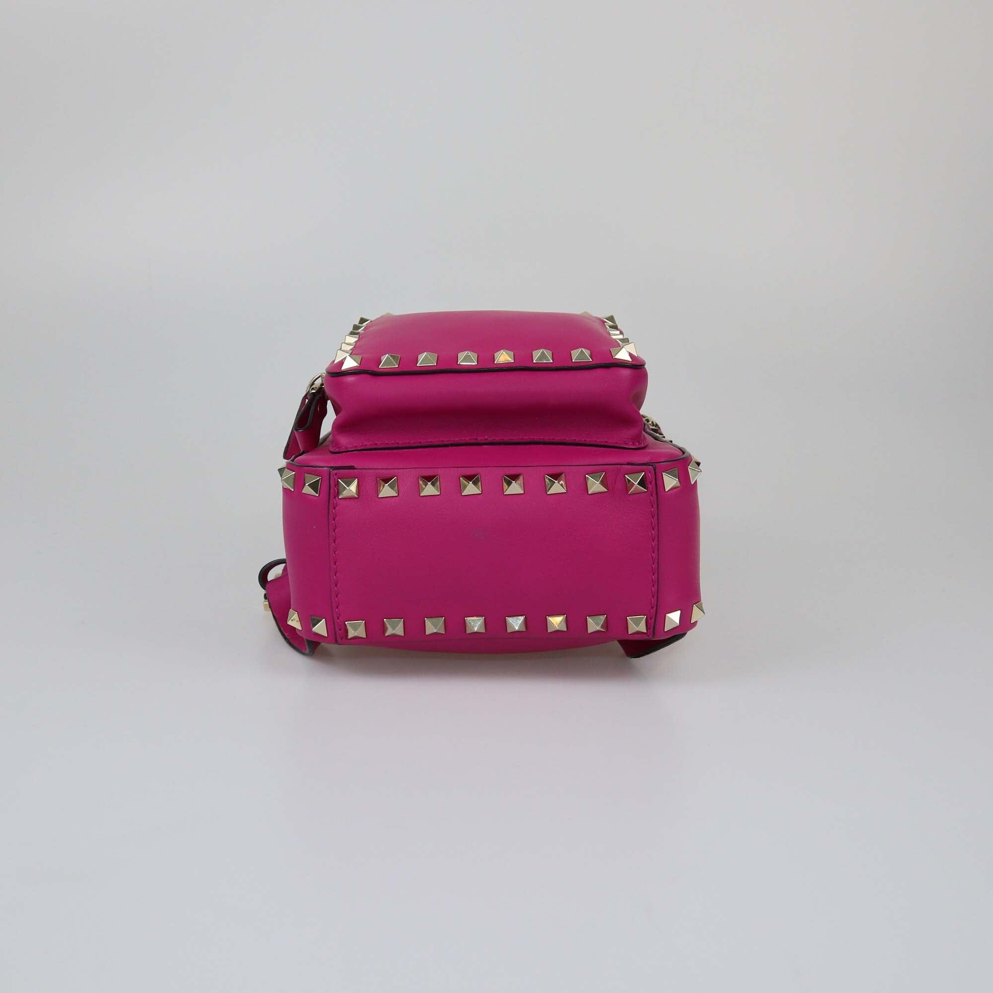 Valentino Magenta Mini Rockstud Backpack Womens Valentino