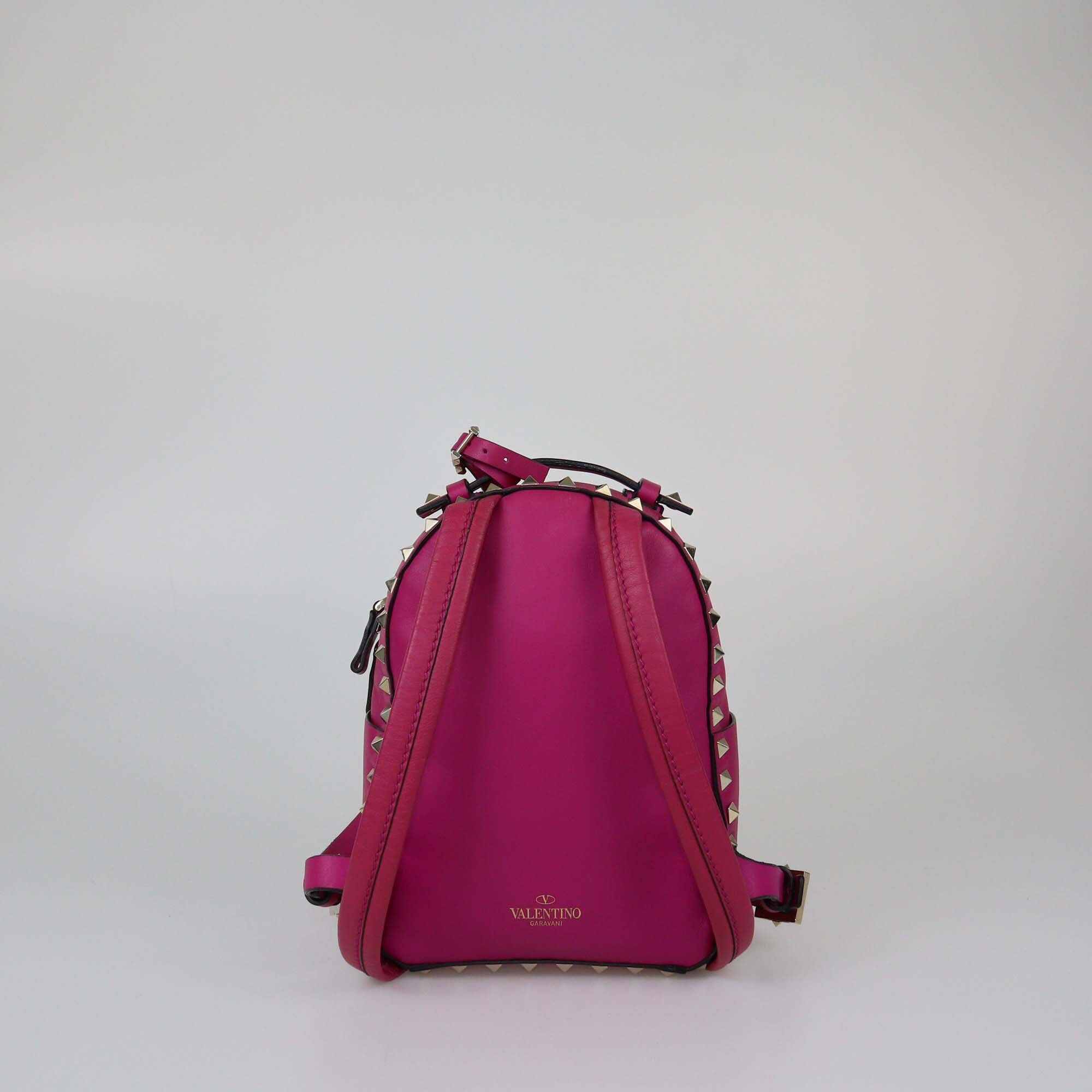 Valentino Magenta Mini Rockstud Backpack Womens Valentino