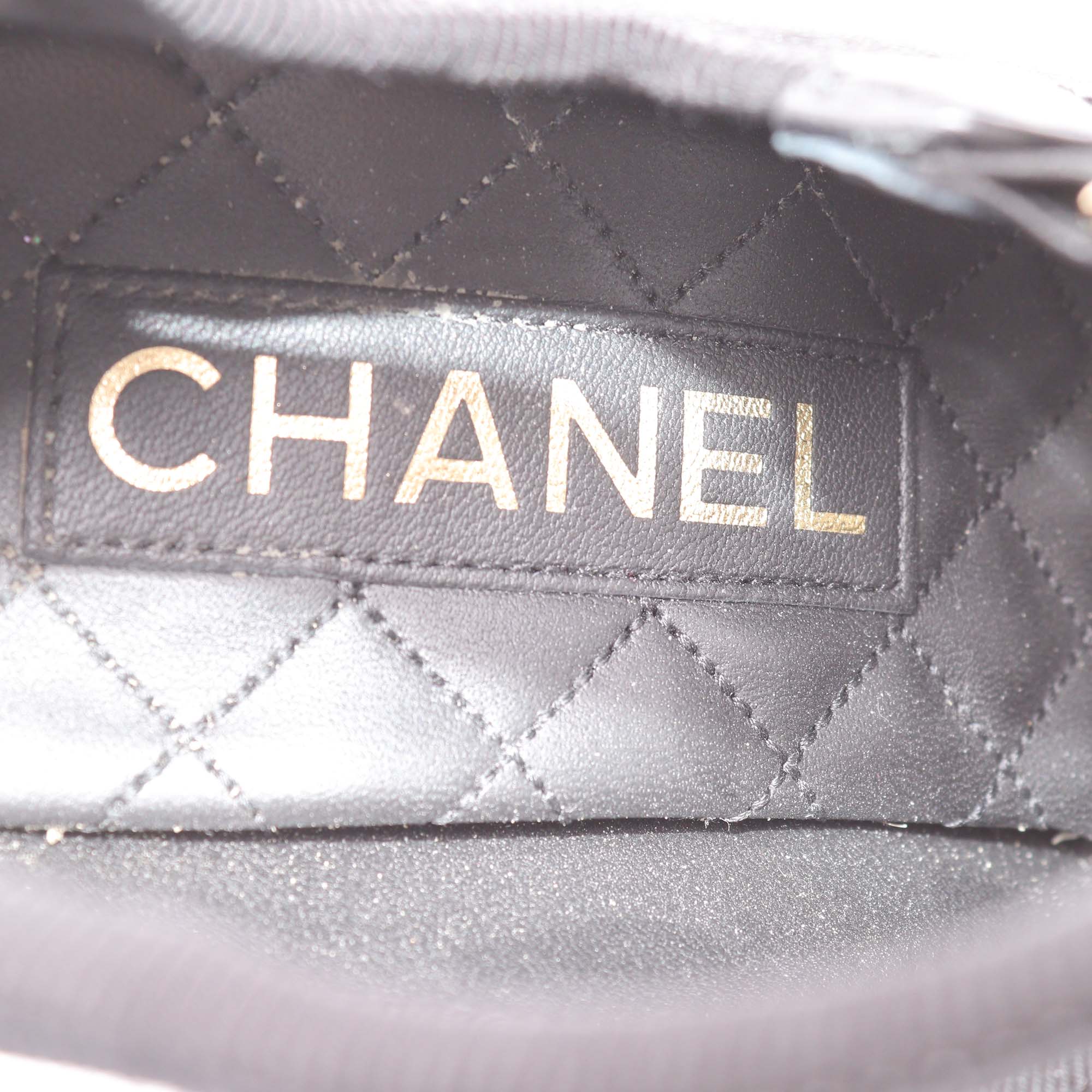Chanel Black Leather Multi Strap Mary Jane CC Cap Toe Pumps
