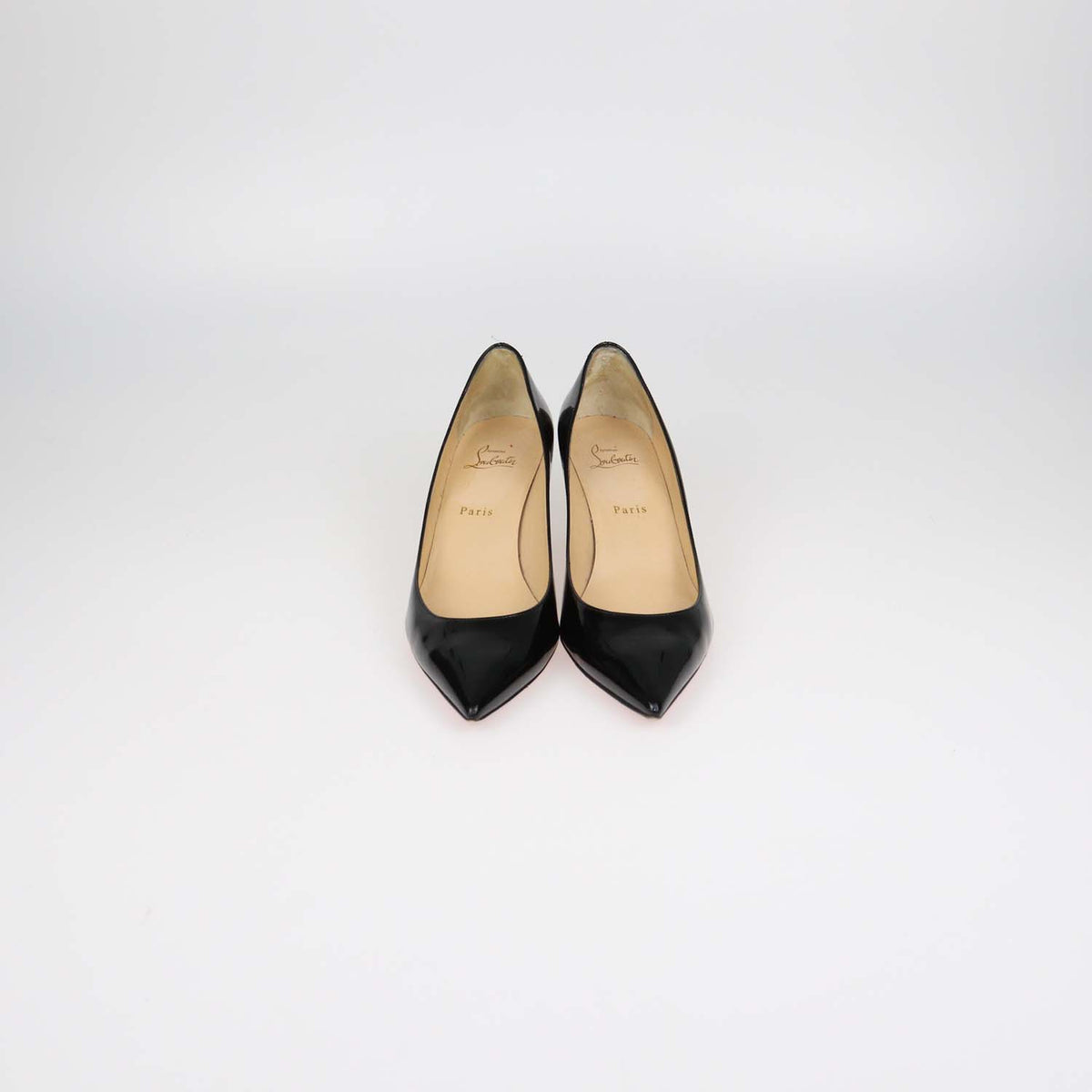 Christian Louboutin Black Patent Leather Corneille Pumps