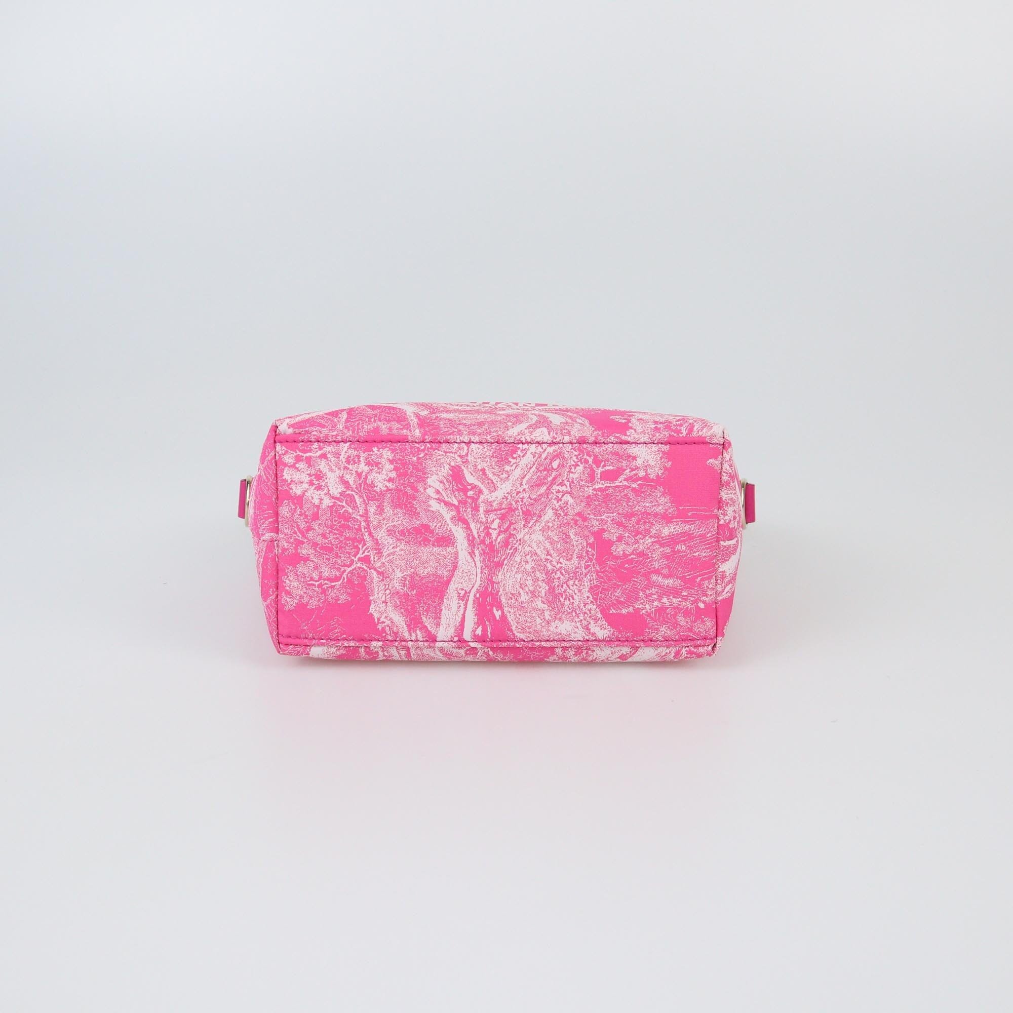 Christian Dior Pink Small Technical Fabric Toile de Jouy Reverse DiorTravel Nomad Pouch Womens Christian Dior
