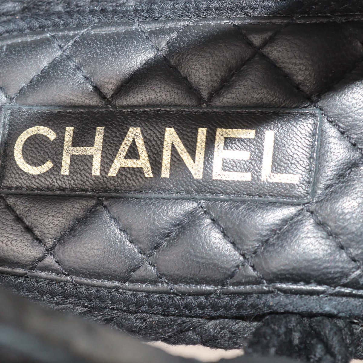 Chanel Black Quilted Leather and Rope Dad Flat Sandals