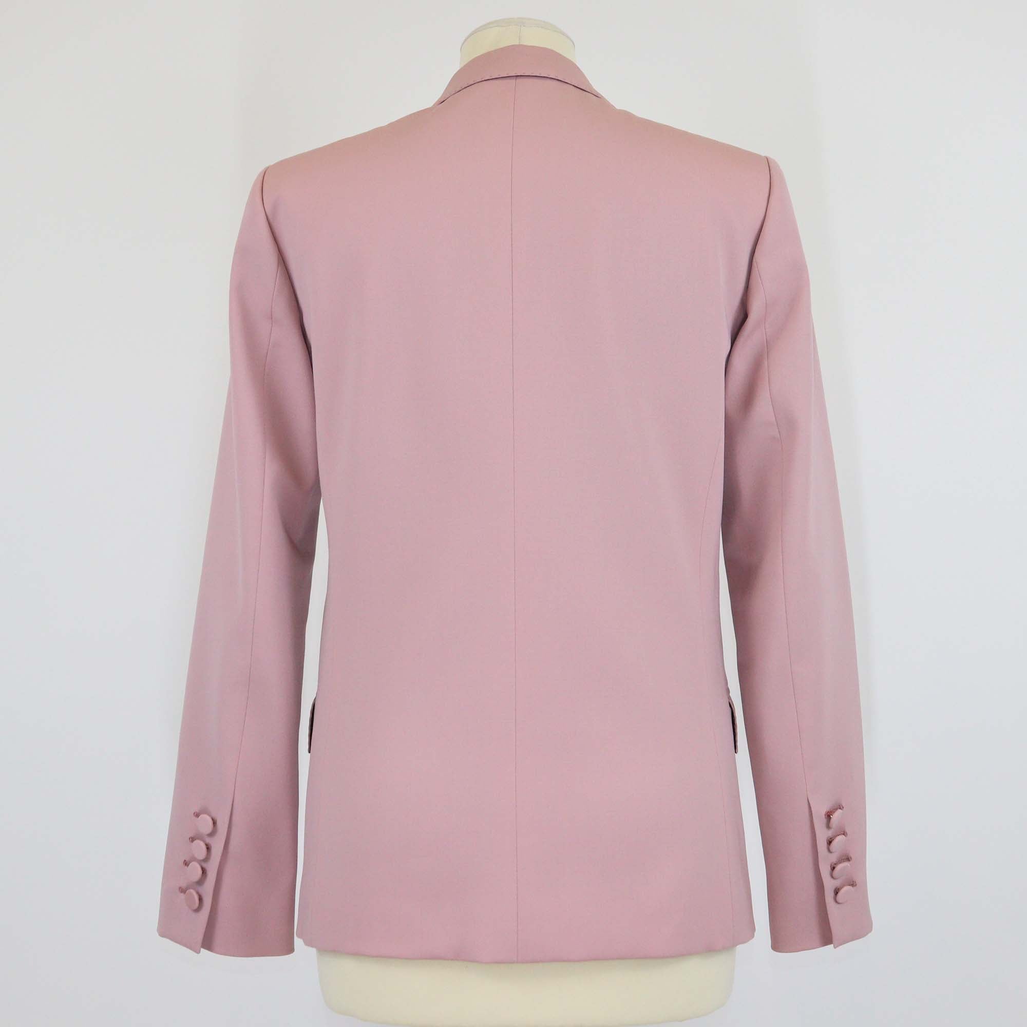 Gucci Rose Silk Wool Single Breasted Jacket