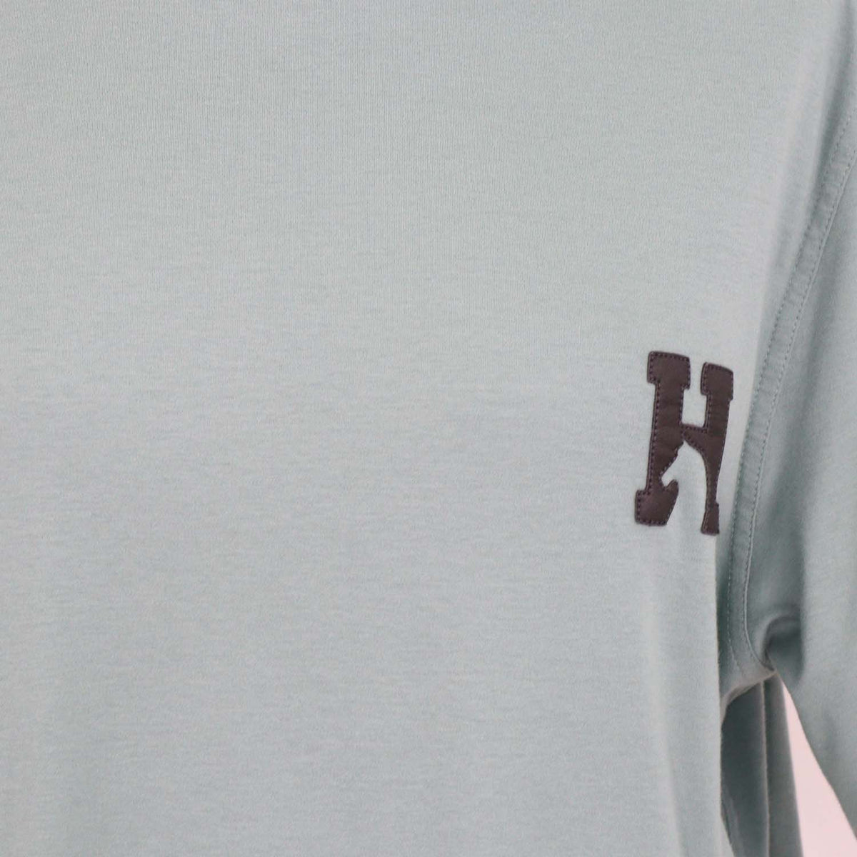 Hermes Celadon Cotton H Cheval Crew Neck T-Shirt