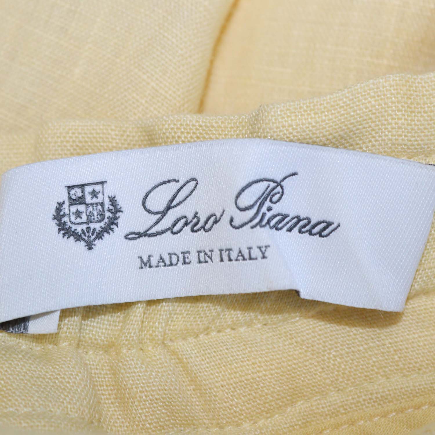 Loro Piana Yellow Linen Short Sleeve Shirt & Trouser Set