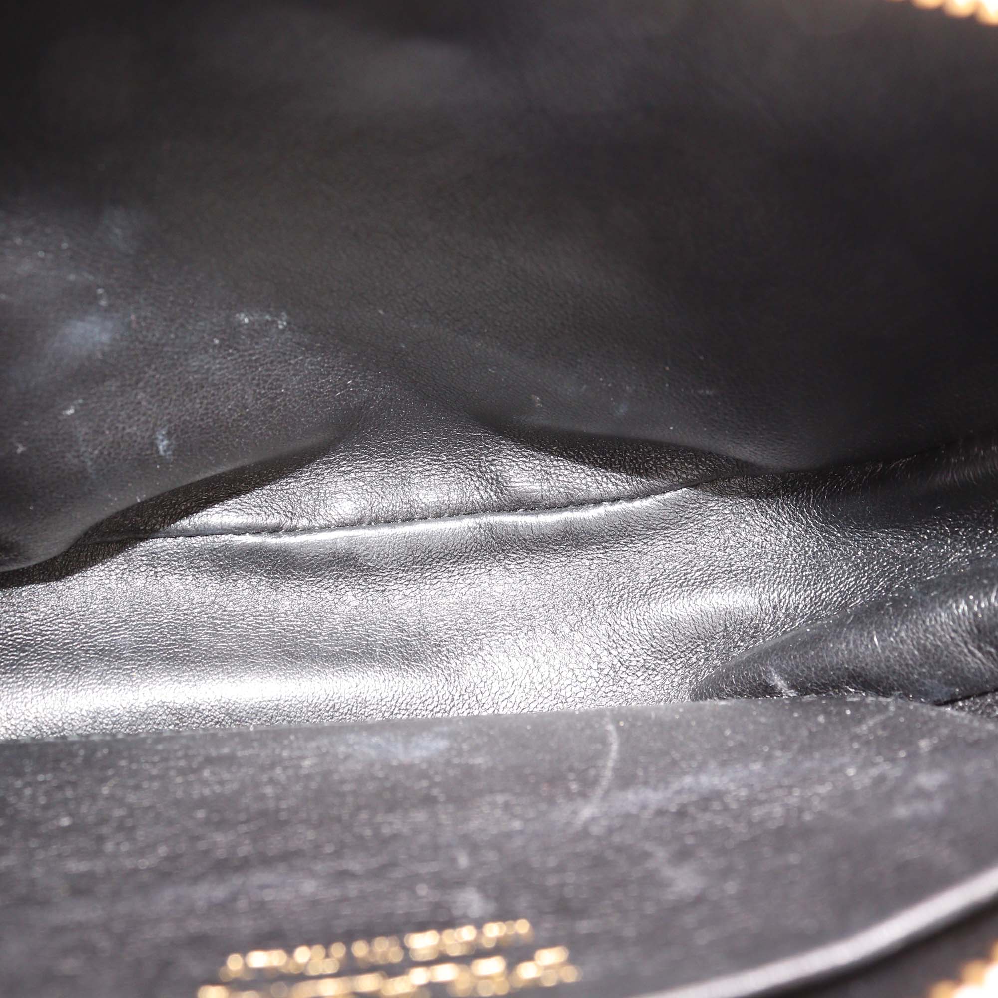 Prada White Leather Small Arque Shoulder Bag