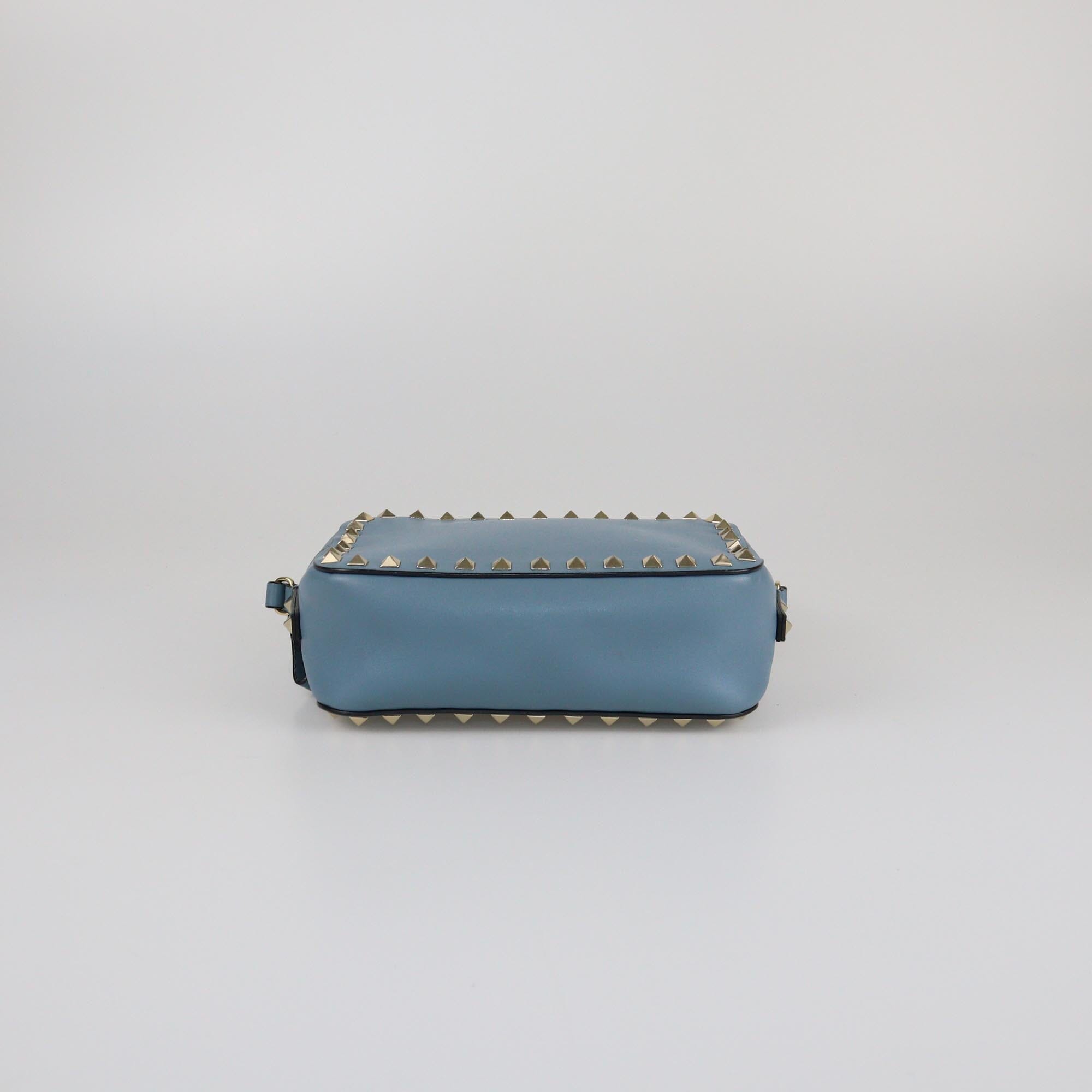 Valentino Light Blue Rockstud Camera Crossbody Bag Womens Valentino