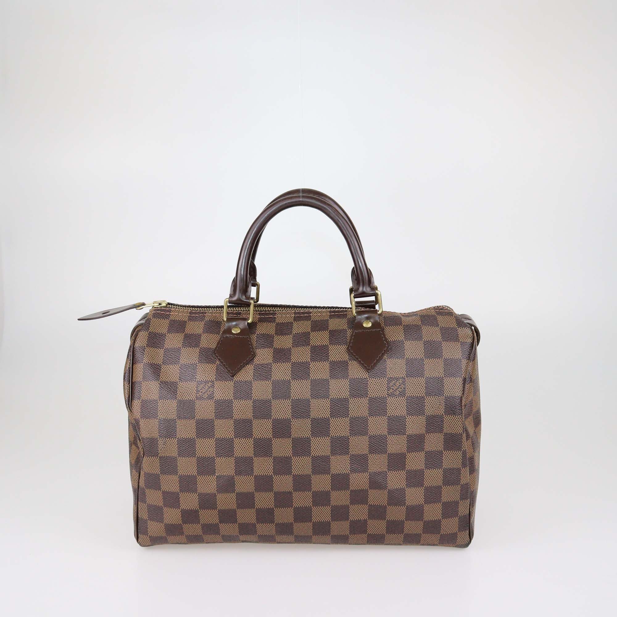 Louis Vuitton Damier Ebene Canvas Speedy 30 Bag