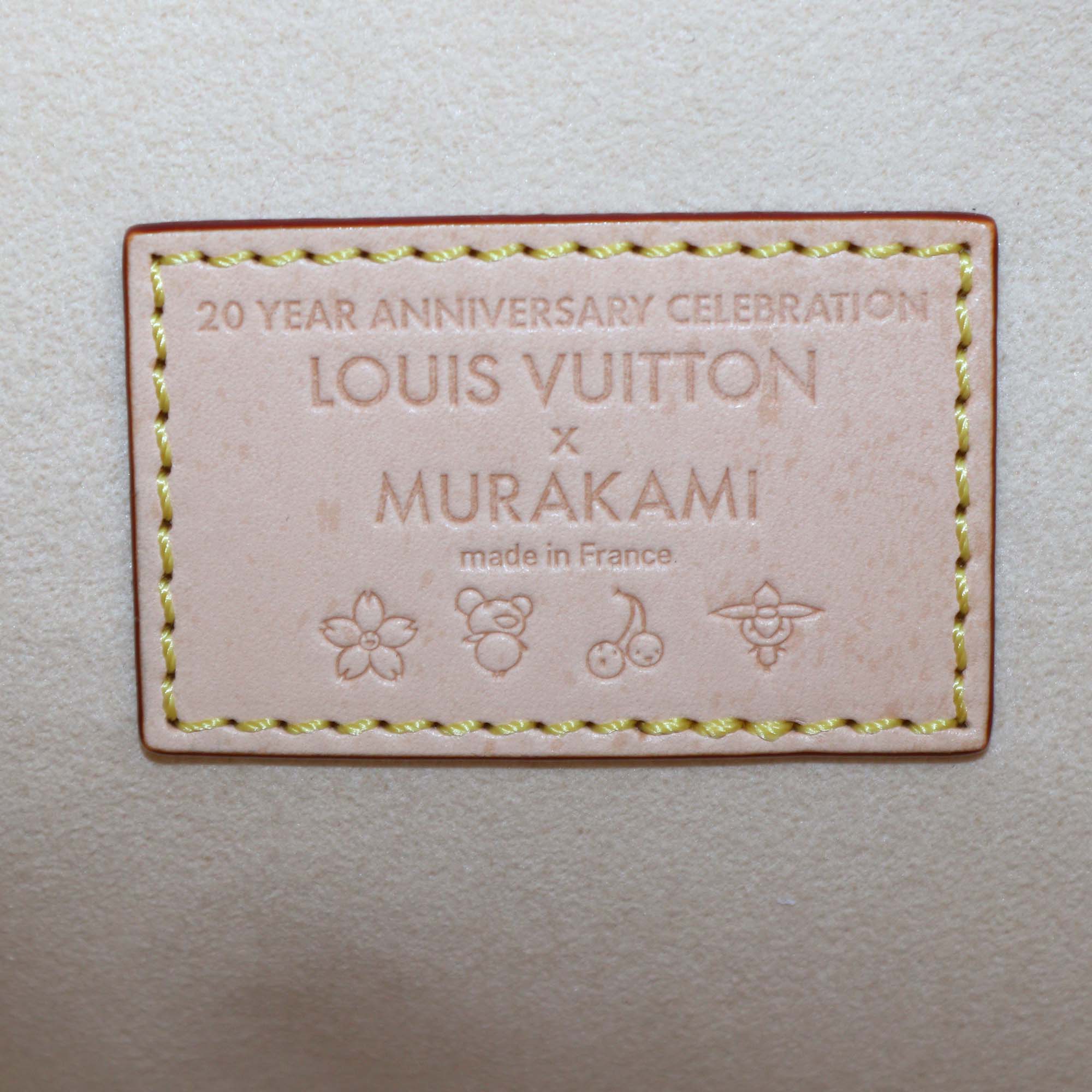 Louis Vuitton x Murakami White Multicolor Monogram Canvas Carryall PM Bag