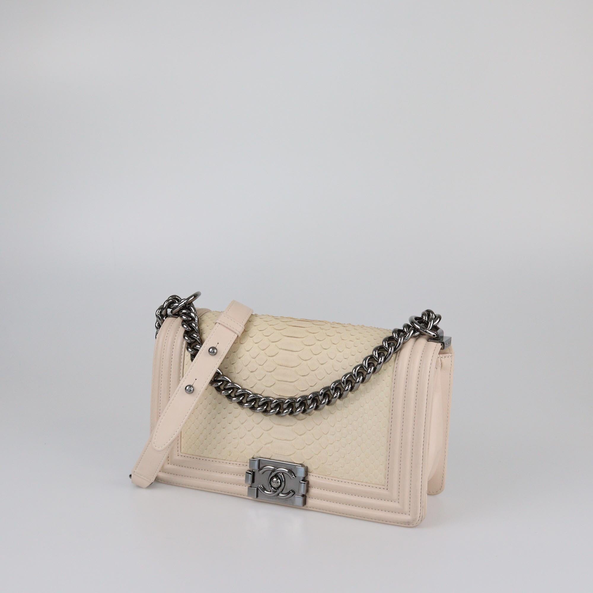 Chanel Cream/Blush Pink Medium Boy Flap Bag Womens Chanel