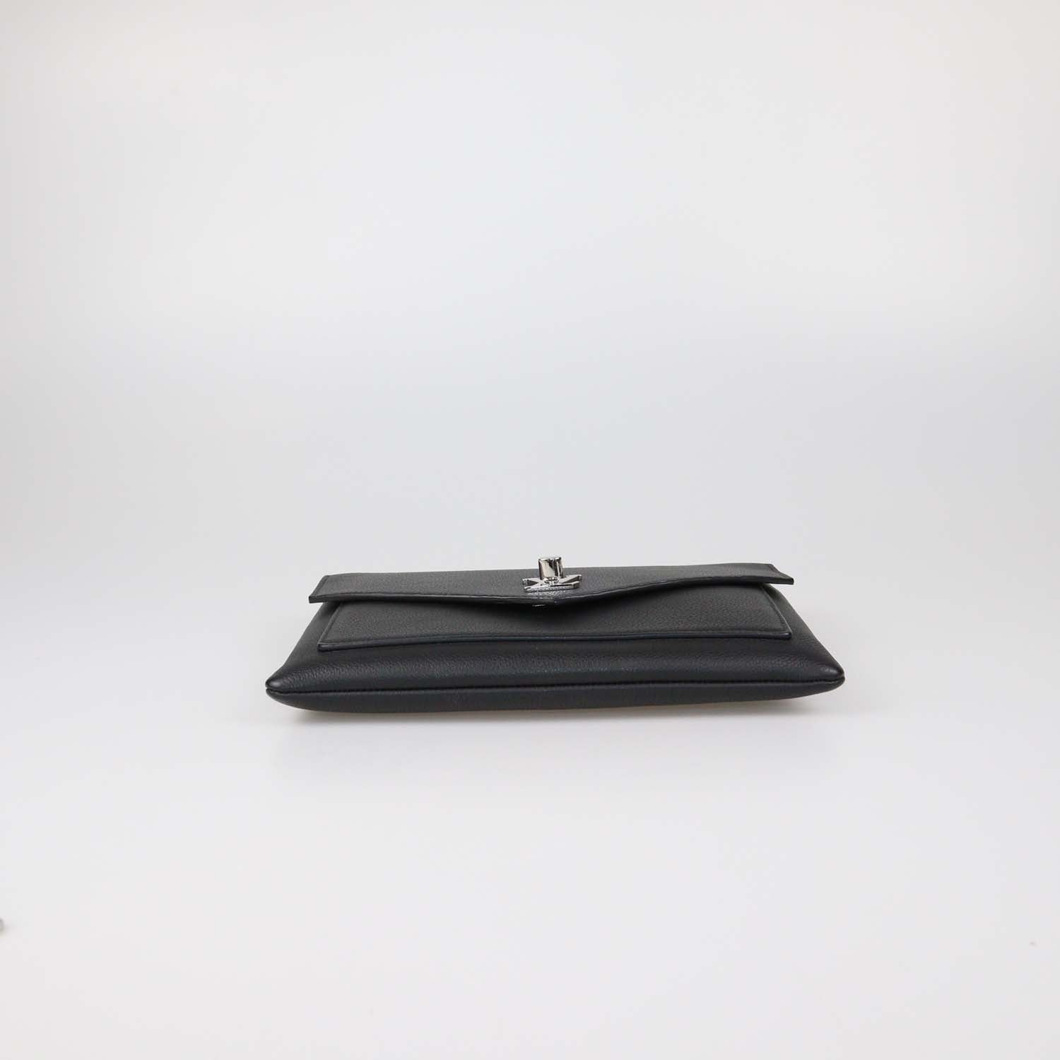 Louis Vuitton Black Leather Mylockme Chain Pochette