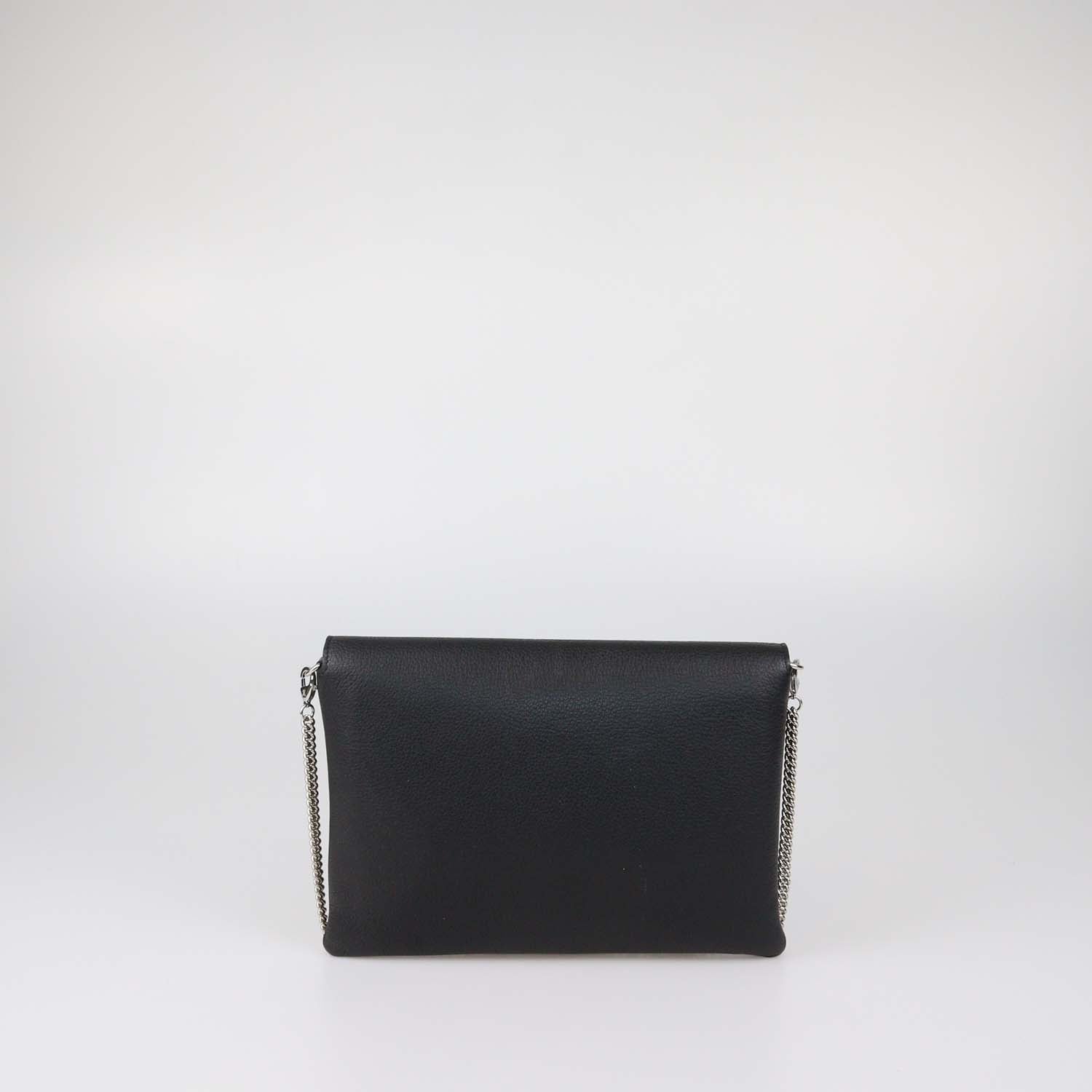 Louis Vuitton Black Leather Mylockme Chain Pochette