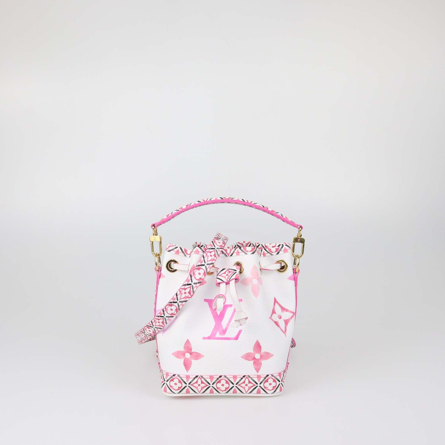 Louis Vuitton Pink/White Watercolor Monogram Canvas Nano Noe Bag