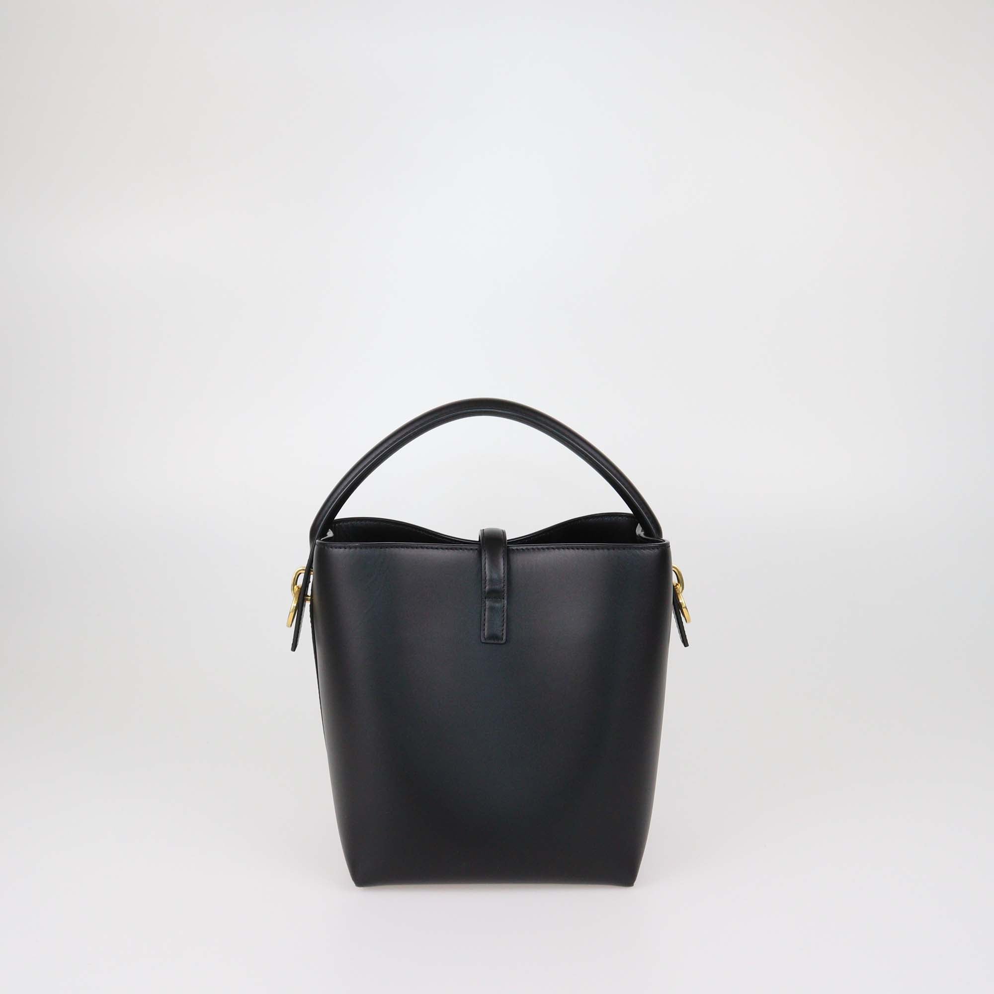Saint Laurent Black Leather Small Le 37 Bucket Bag