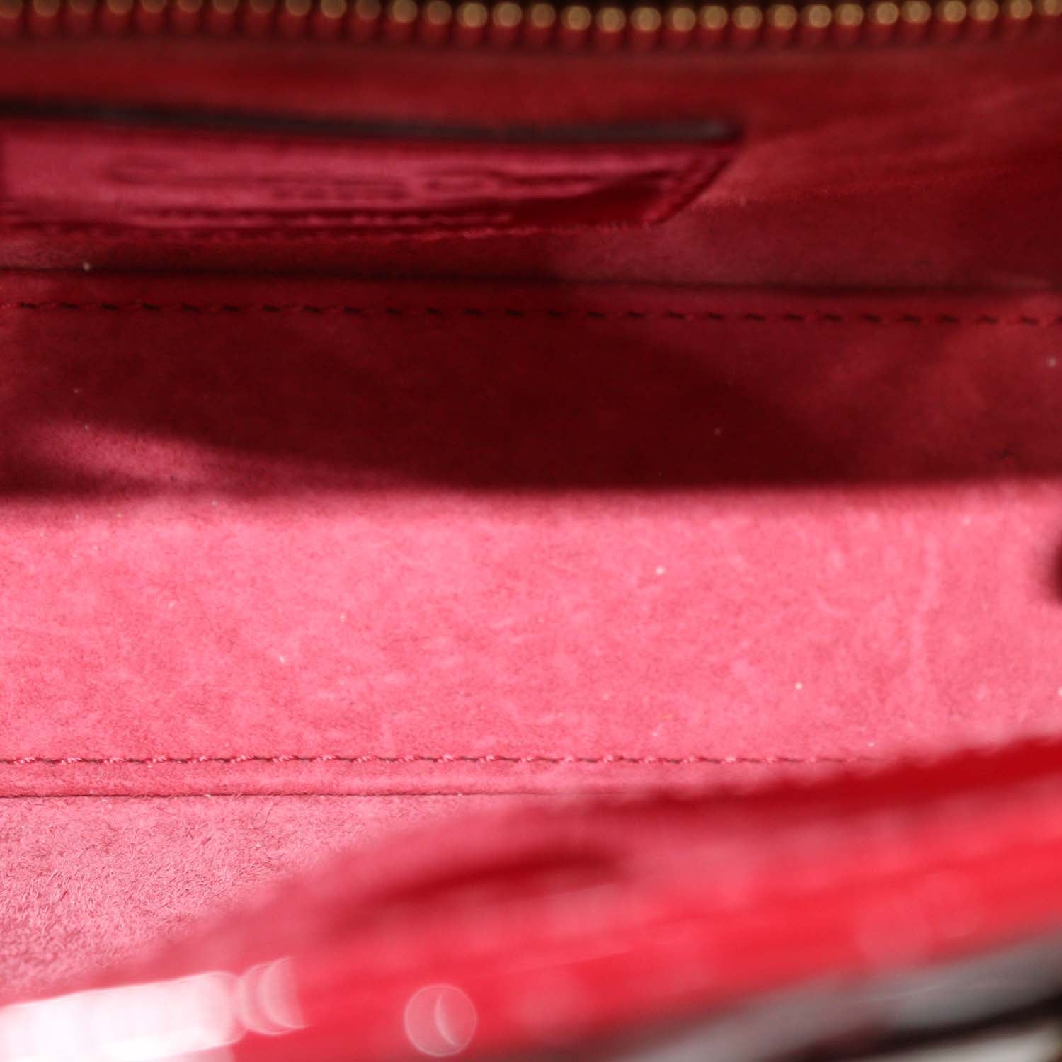 Christian Dior Red Patent Leather Cannage Mini Lady Dior Tote