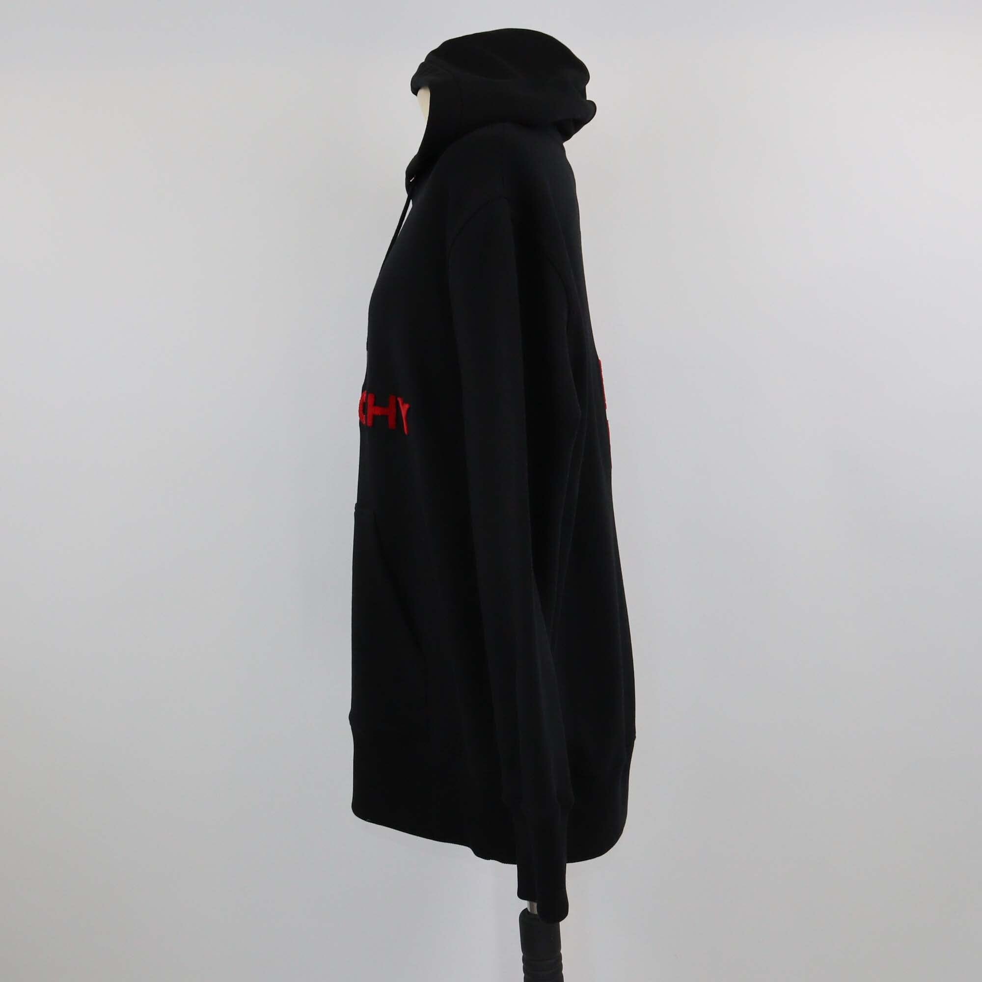 Givenchy Black Velvet Logo Hoodie Jacket Mens Givenchy