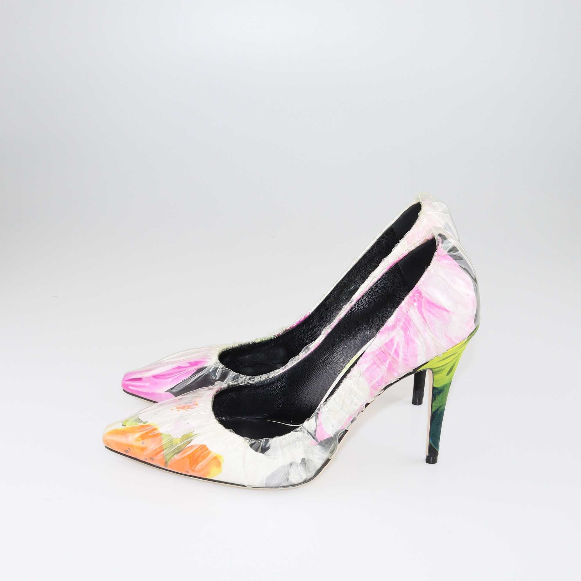 Off-White x Jimmy Choo Multicolor Floral Vinyl Anne Pumps Shoes Off-White x Jimmy Choo