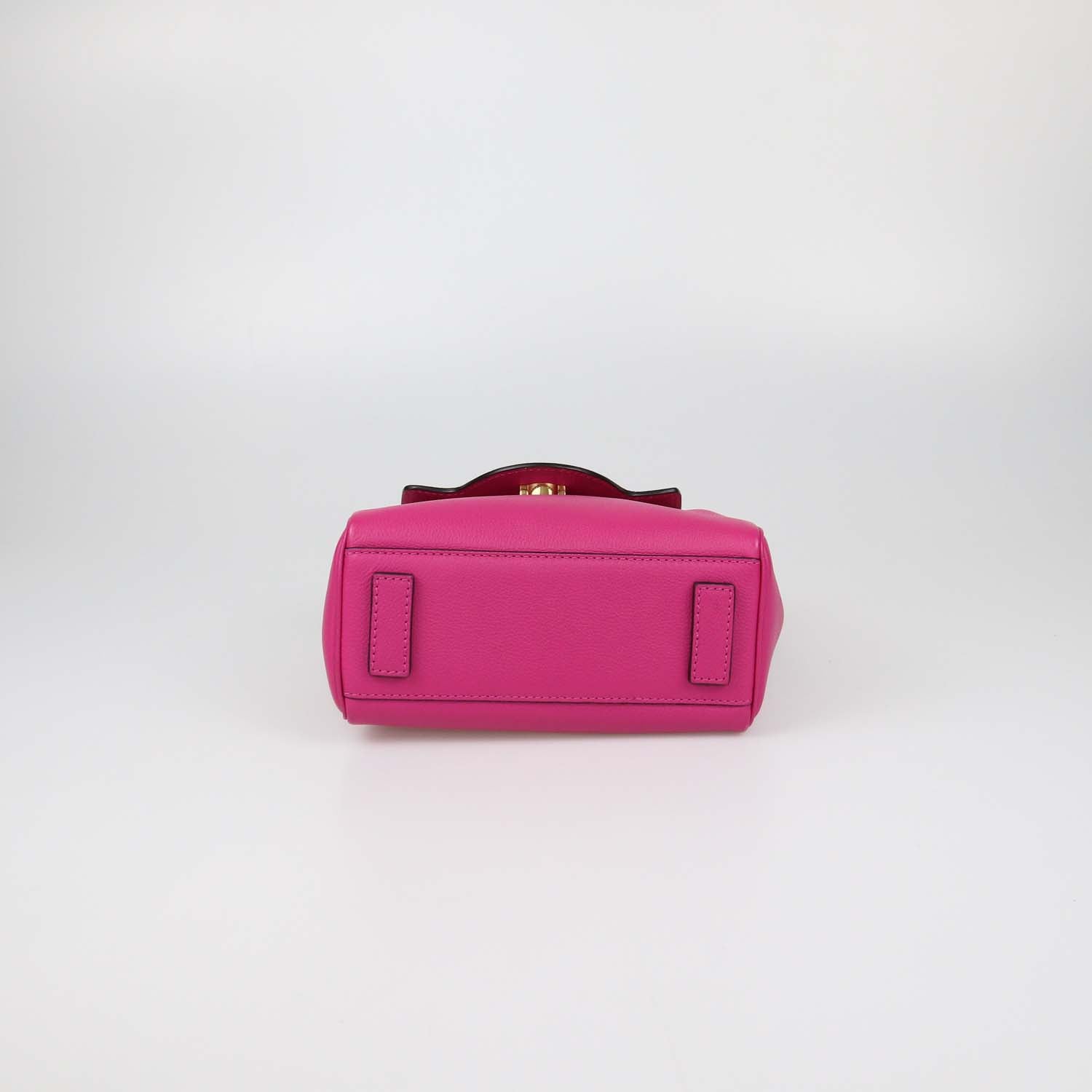 Versace Fuchsia Leather Small La Medusa Top Handle Bag