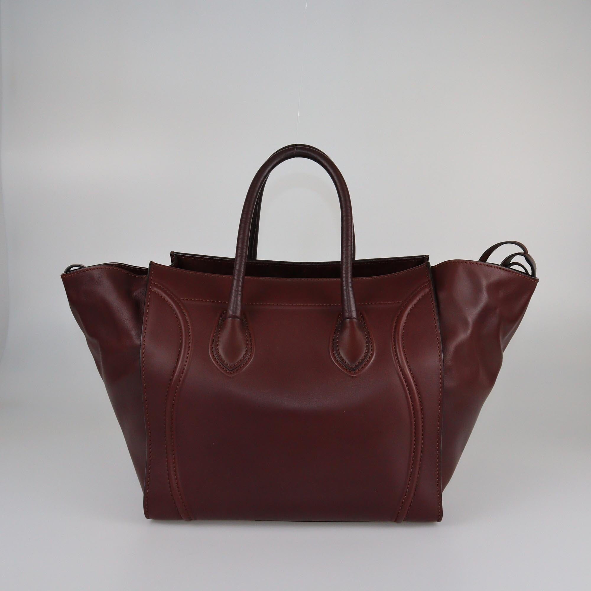 Celine Burgundy Medium Phantom Luggage Tote Womens Celine