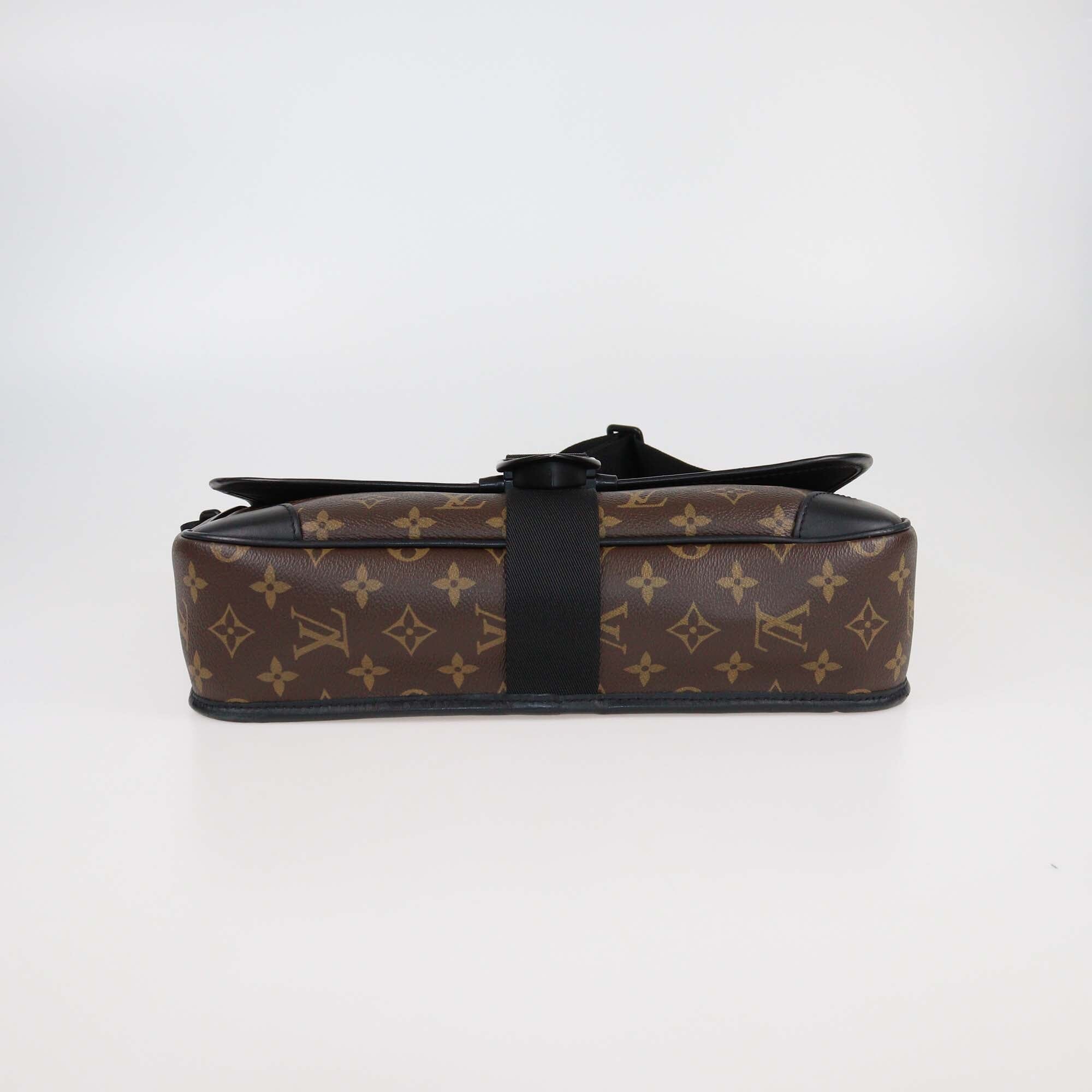 Louis Vuitton Monogram Macassar Canvas Archy MM Messenger Bag Mens Louis Vuitton