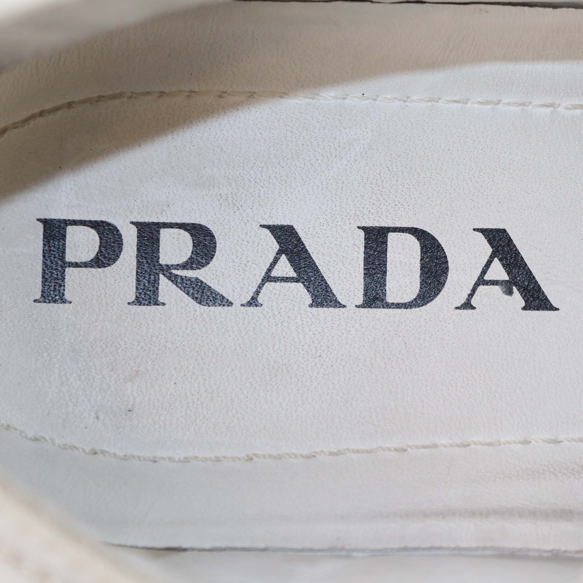 Prada White Re-Nylon Gabardine Platform Sneakers