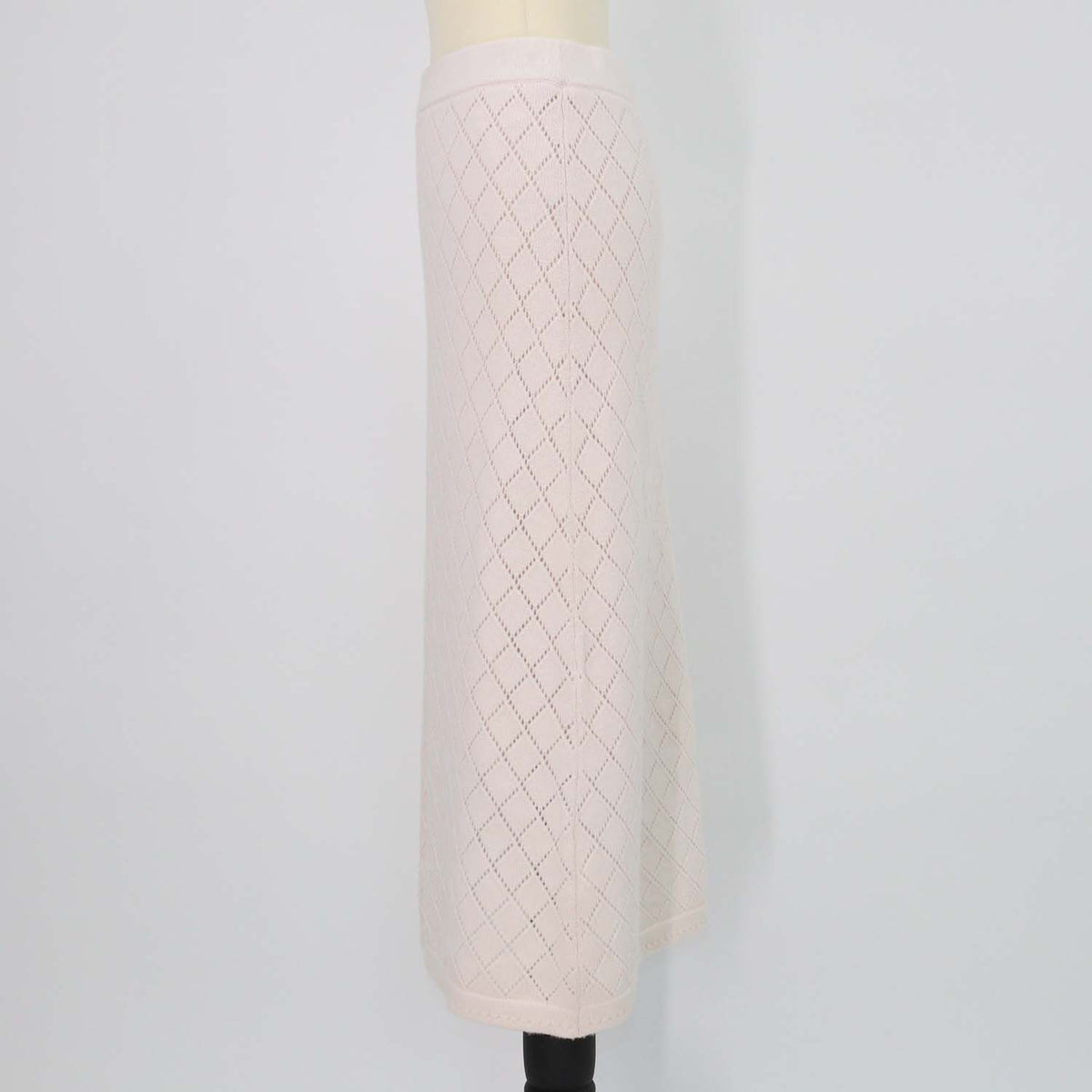 Zimmermann off White Wool Knit Pointelle Midi Skirt
