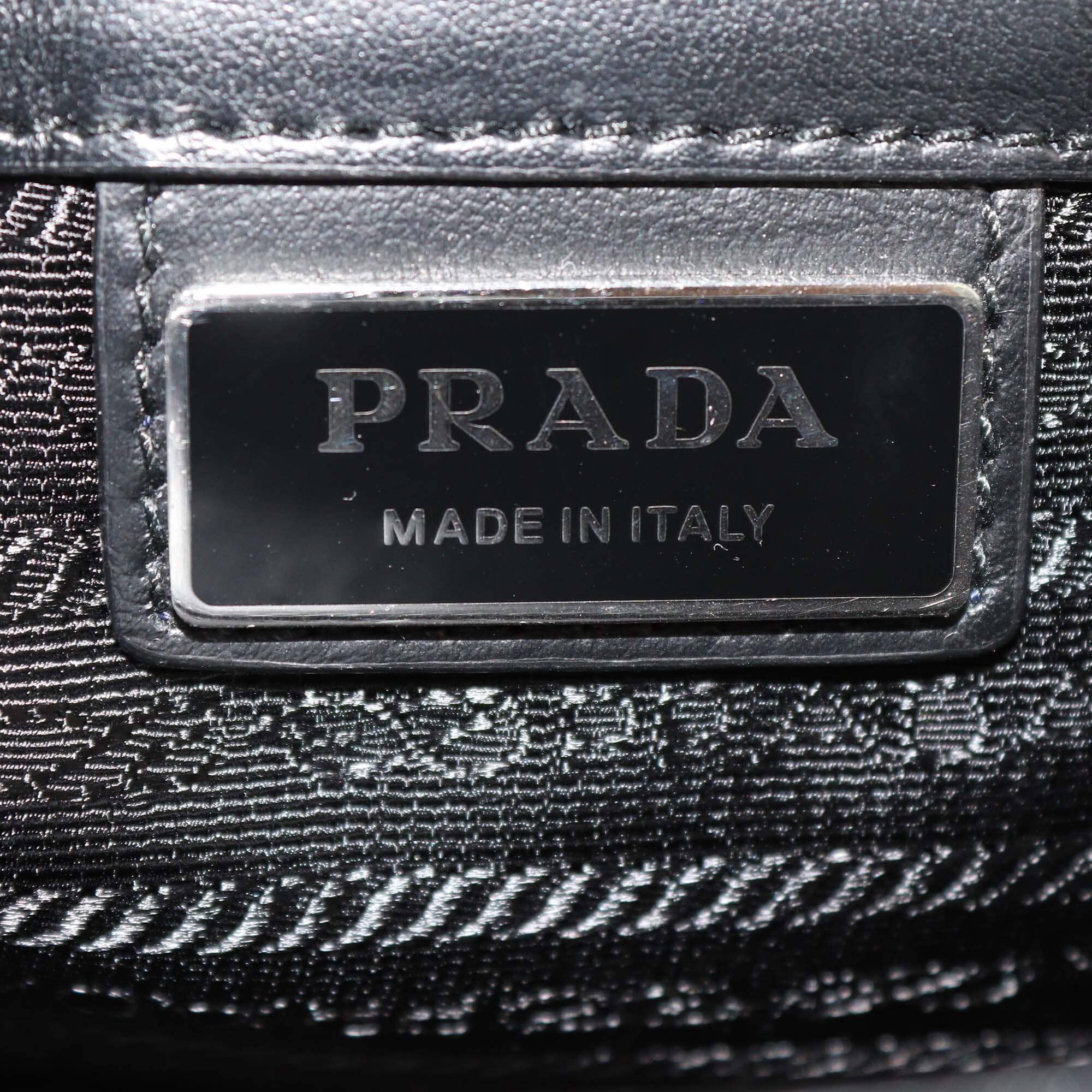Prada Blue Saffiano Leather Logo Embossed Flap Crossbody Bag Mens Prada