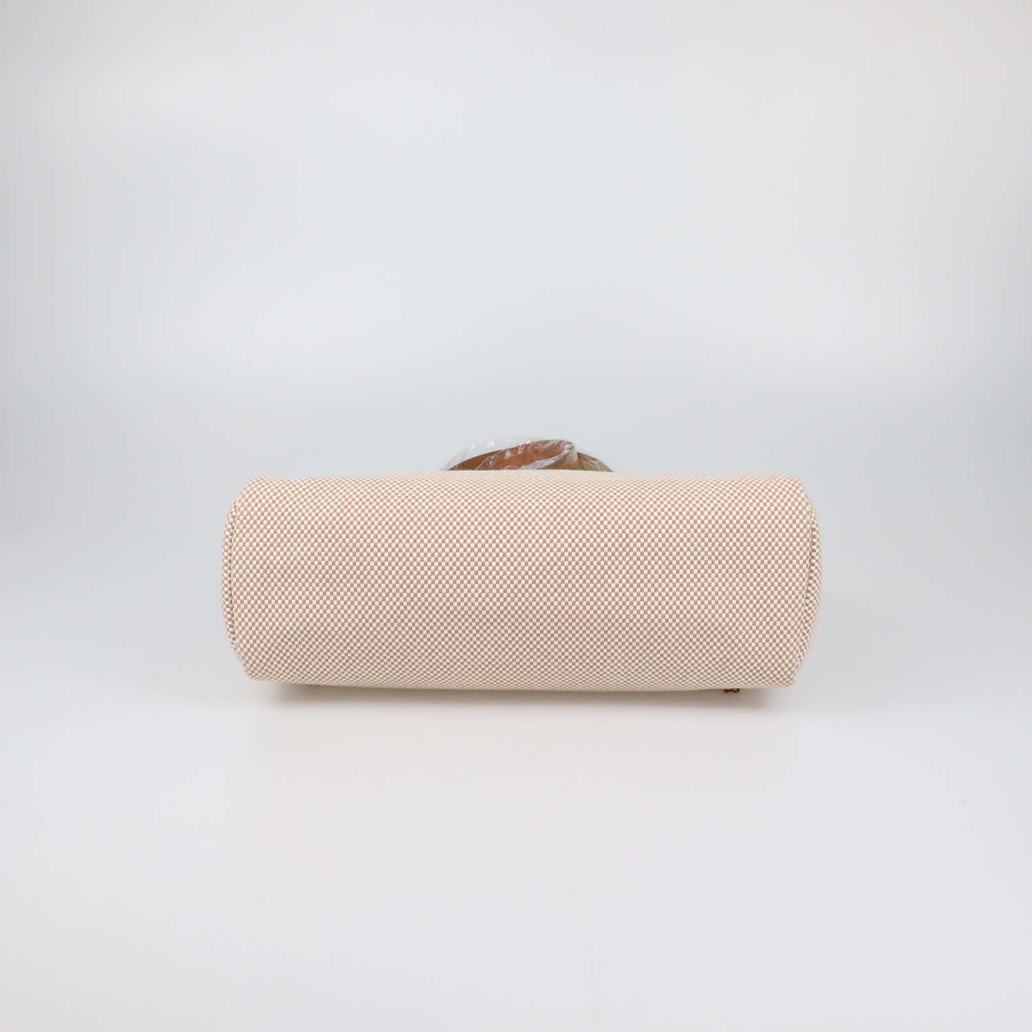 Hermes Ecru Beige/Naturel Sable Criss Viking Canvas and Vache Hunter Leather Herbag Zip 31 Bag