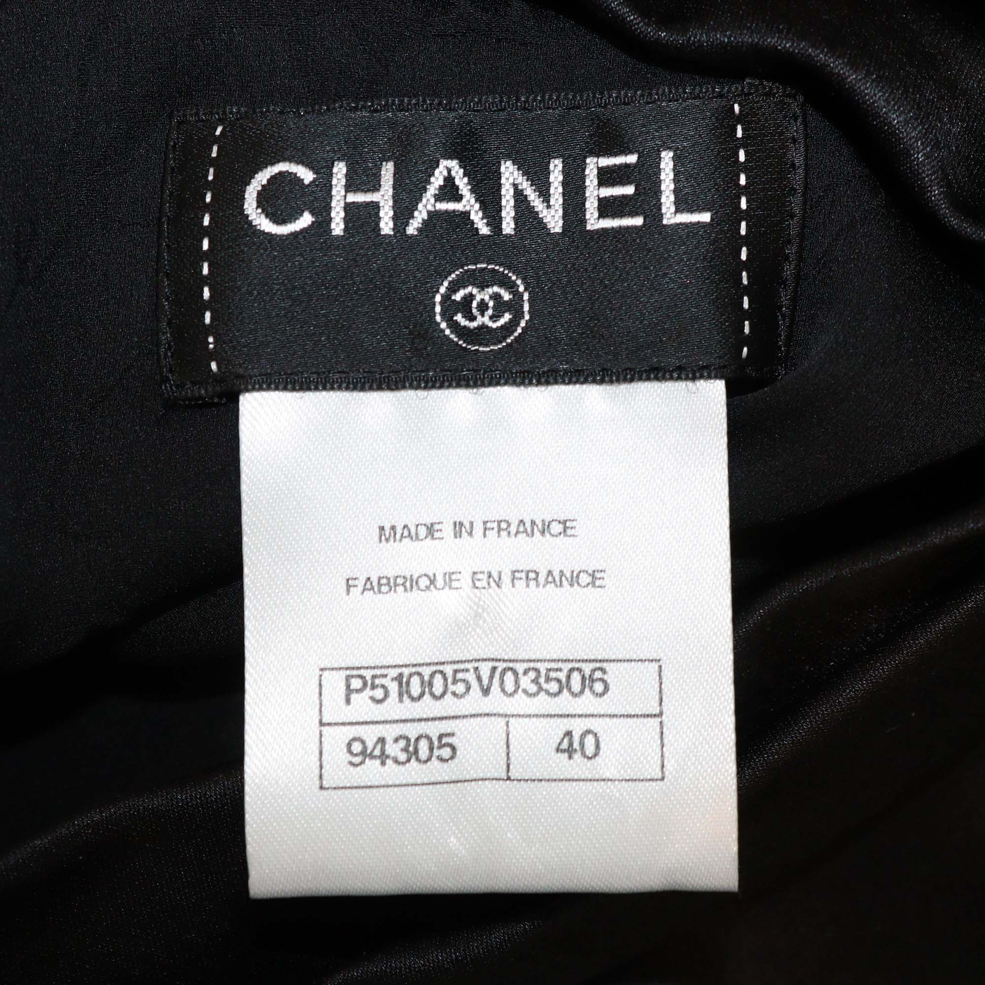 Chanel Black Silk Sleeveless Tunic Top