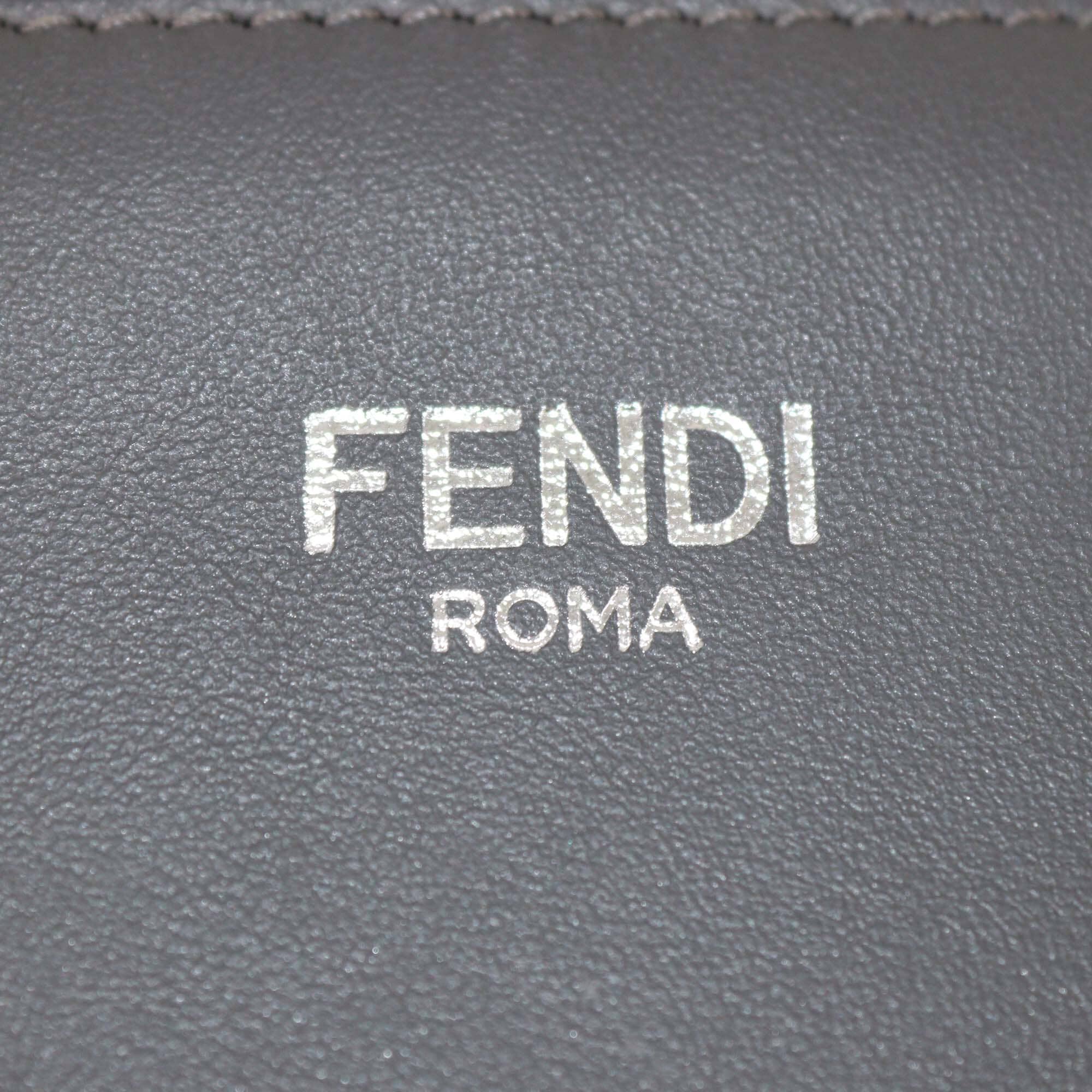Fendi Dark Grey Leather Mini Peekaboo IseeU Top Handle Bag Mens Fendi