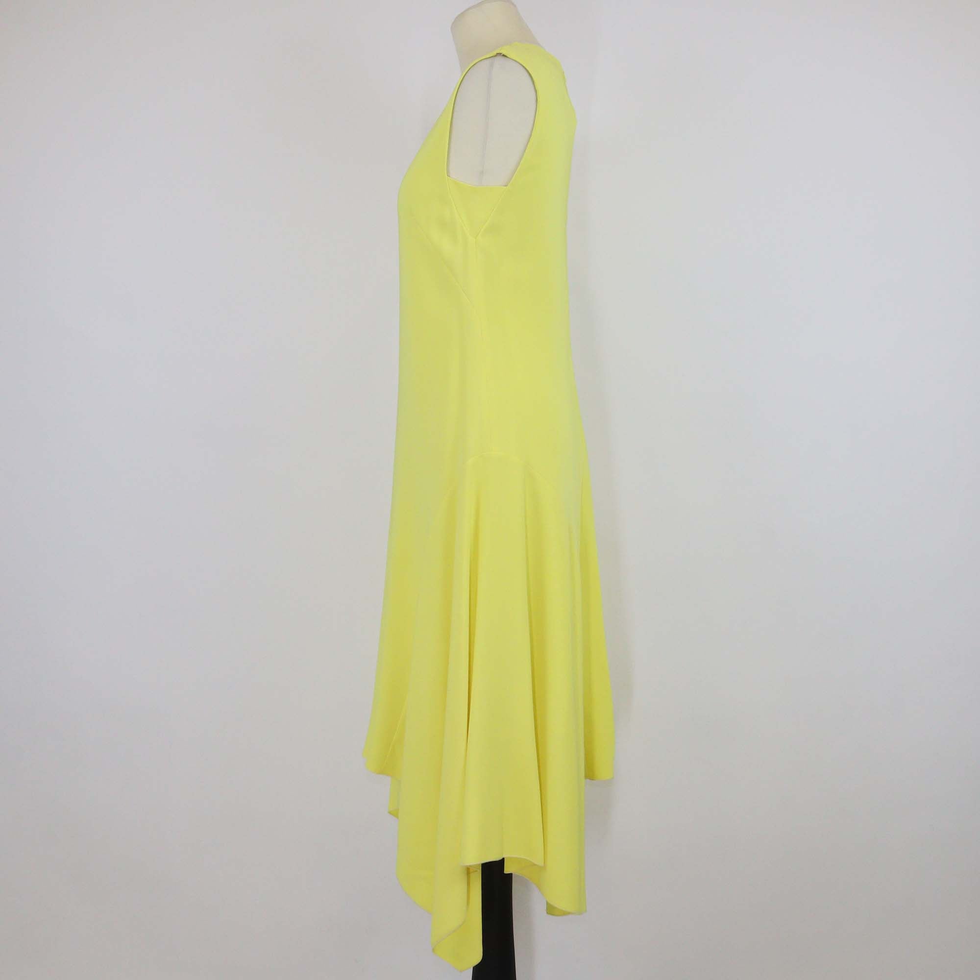 Sportmax Yellow Jersey Sleeveless Midi Dress