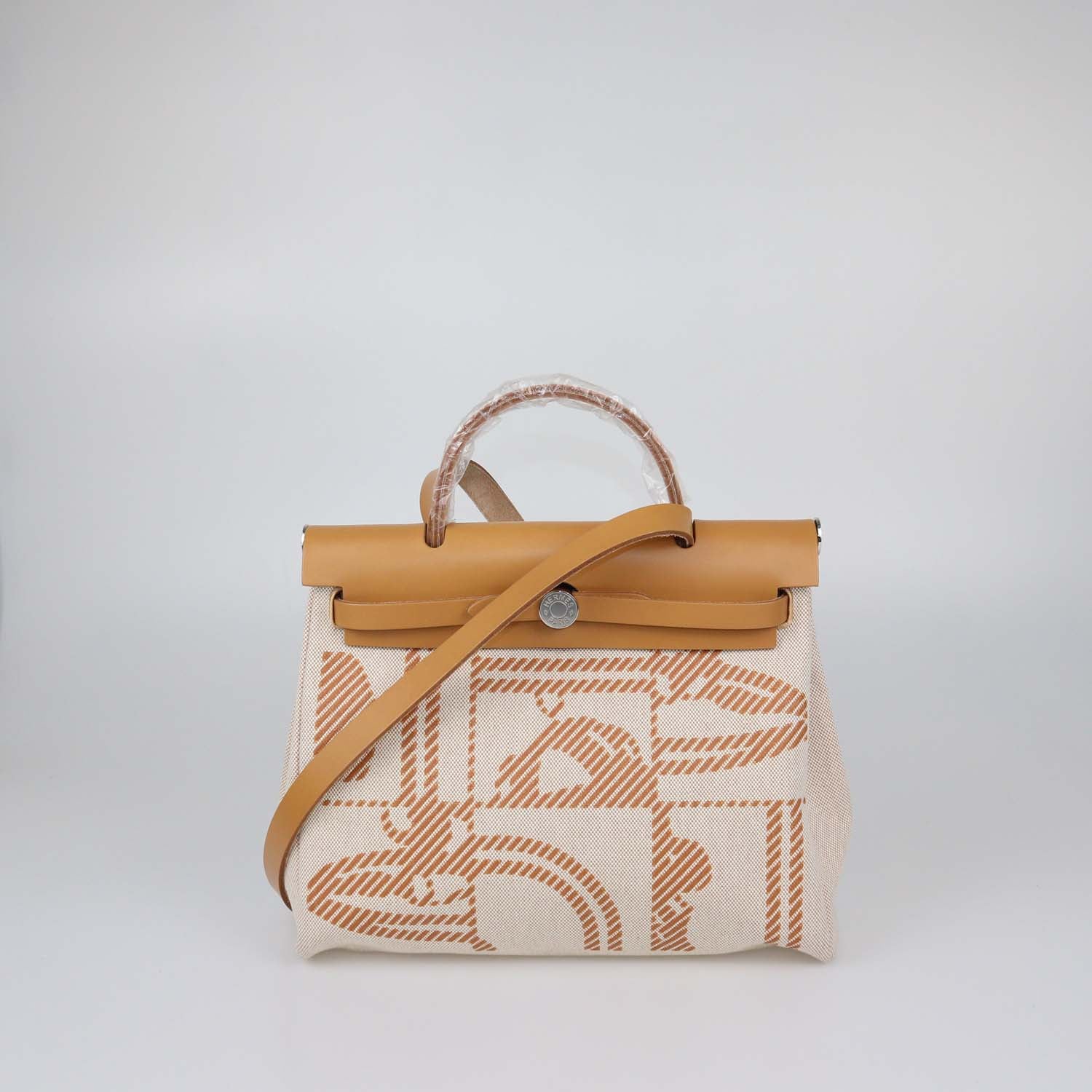 Hermes Beige/Naturel Canvas and Vache Hunter Leather Brides De Gala Herbag Zip 31 Bag