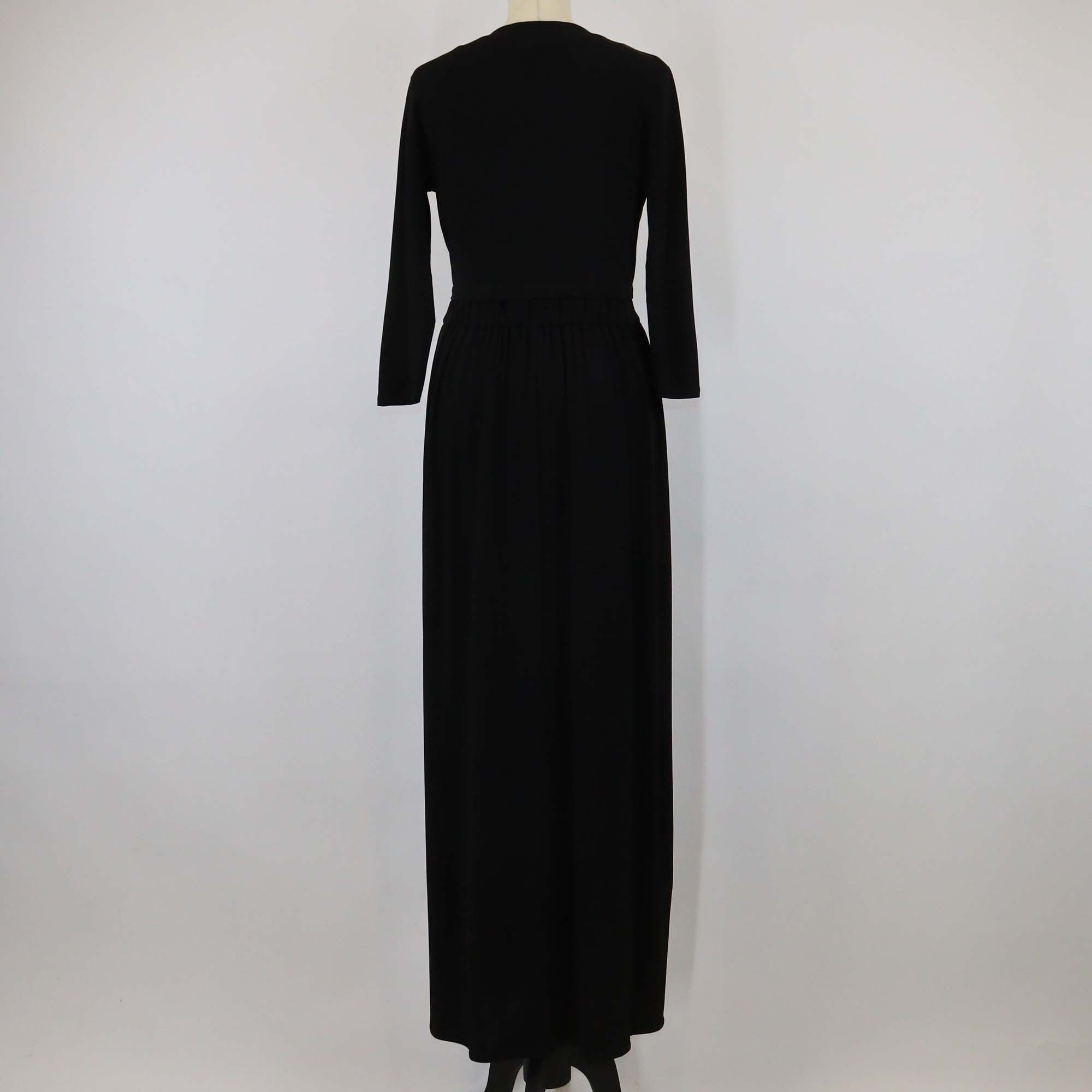 S Max Mara Black Jersey Sleeveless Dress & Crop Cardigan Set