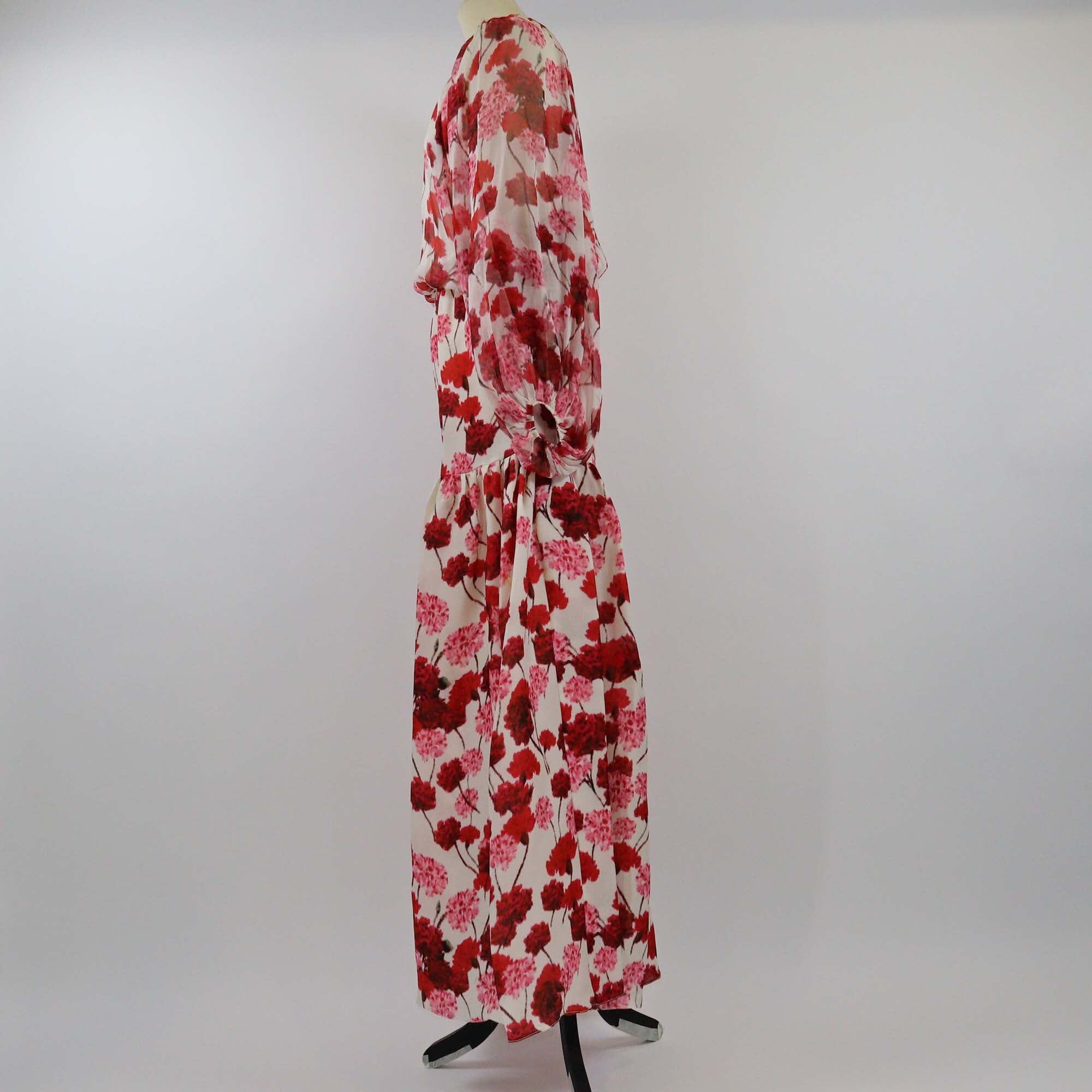 Giambattista Valli Multiocor Carnation Print Blouse & Maxi Skirt Set Womens Giambattista Valli