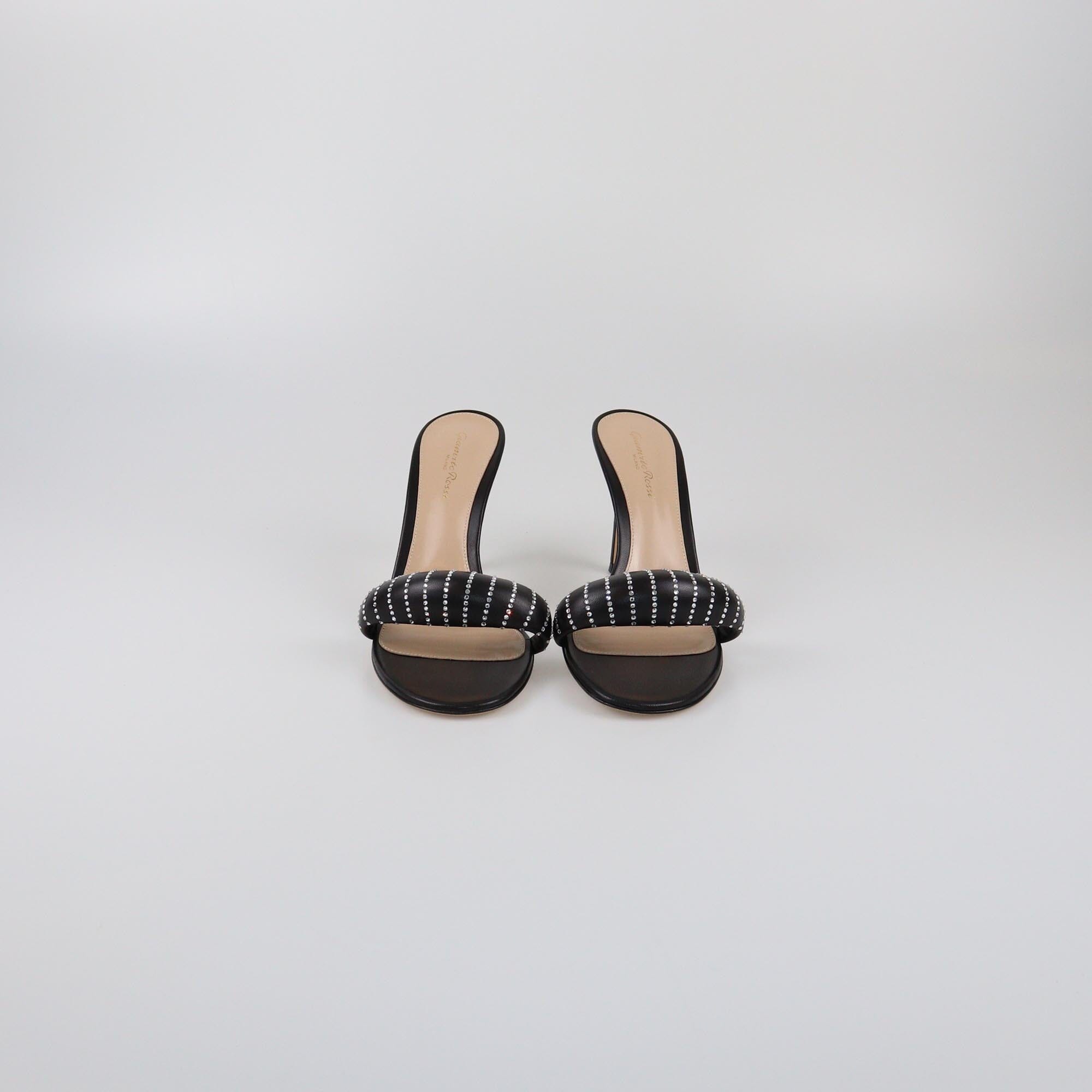 Gianvito Rossi Black Bijoux Crystal Mules Womens Gianvito Rossi