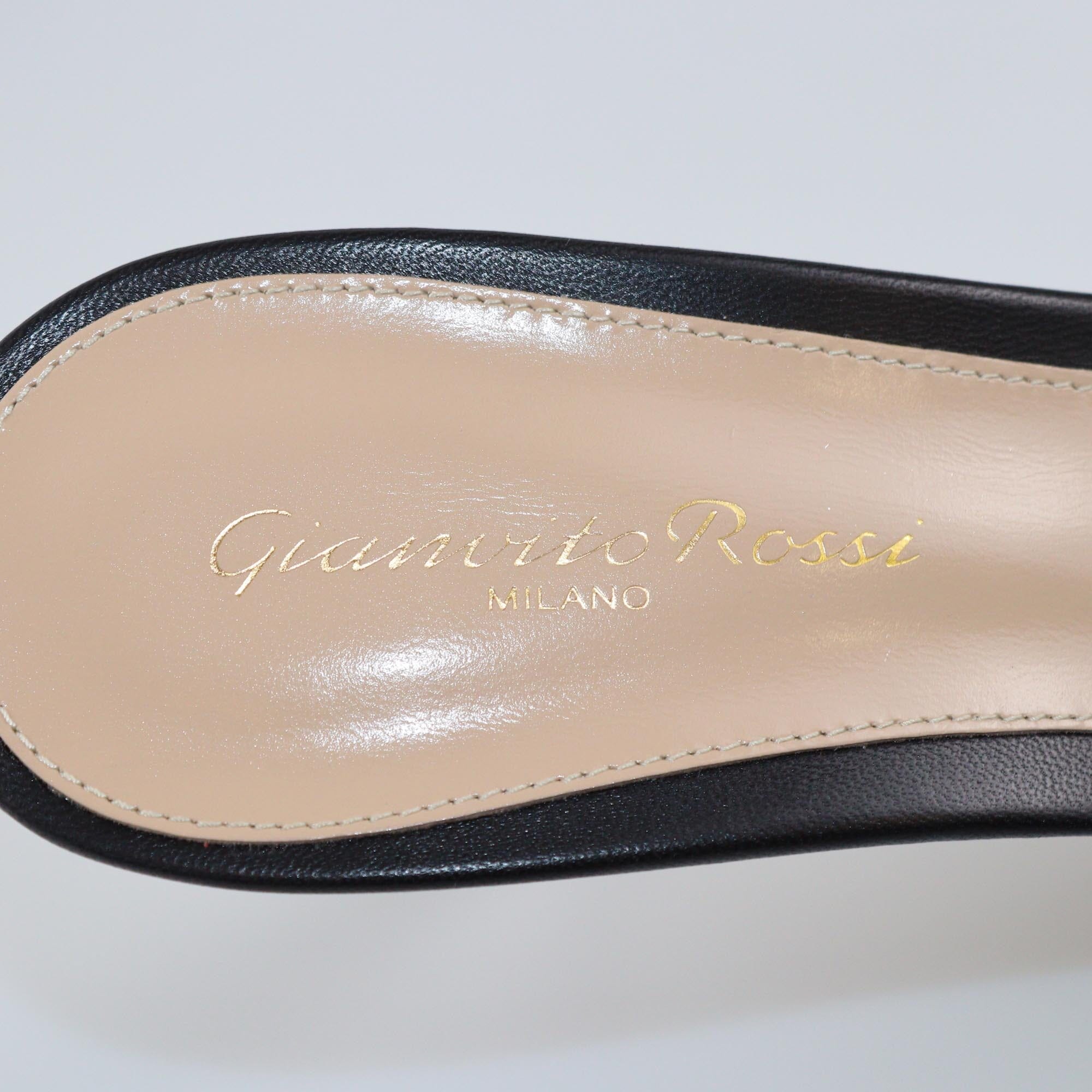 Gianvito Rossi Black Bijoux Crystal Mules Womens Gianvito Rossi