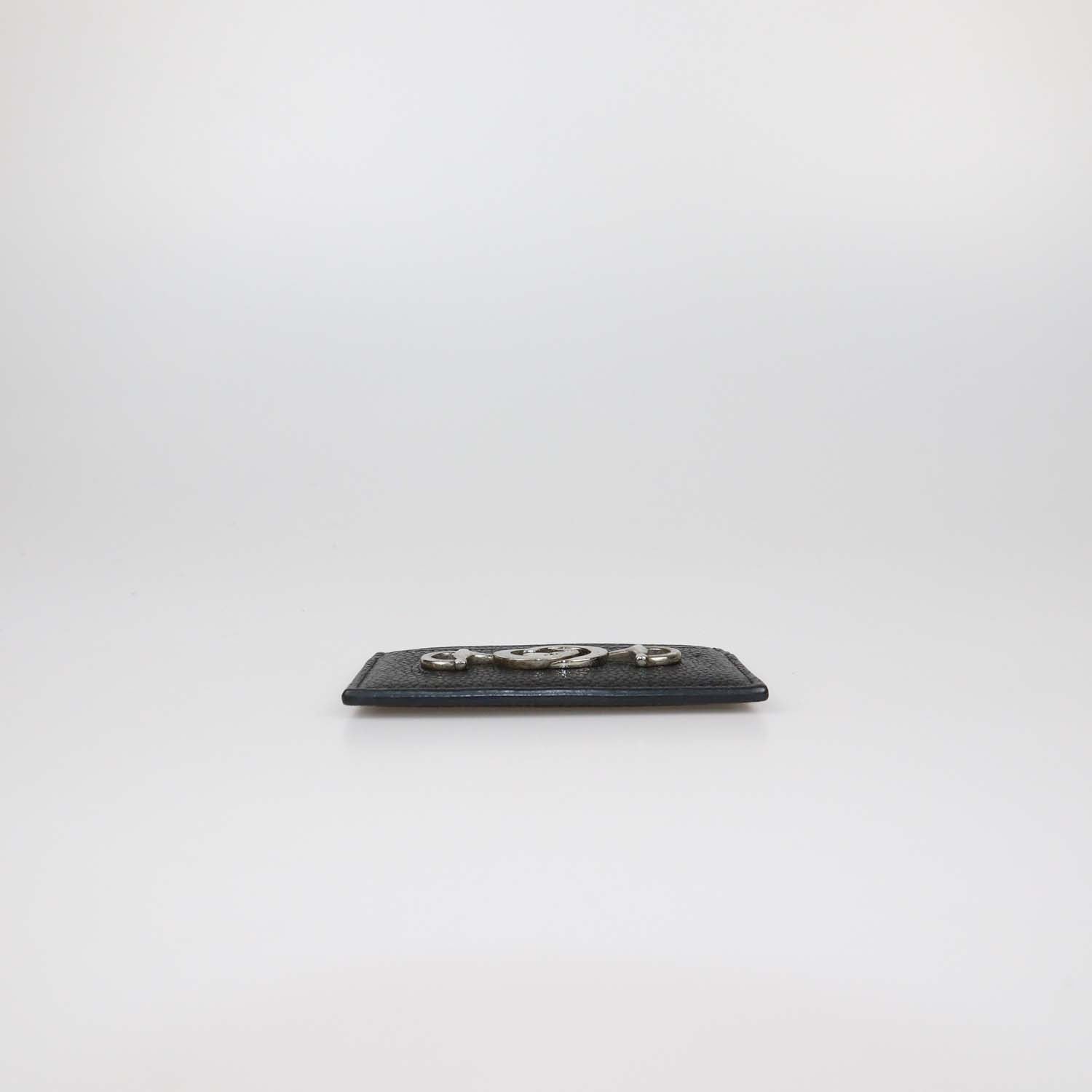 Gucci Black Leather Zumi Card Holder
