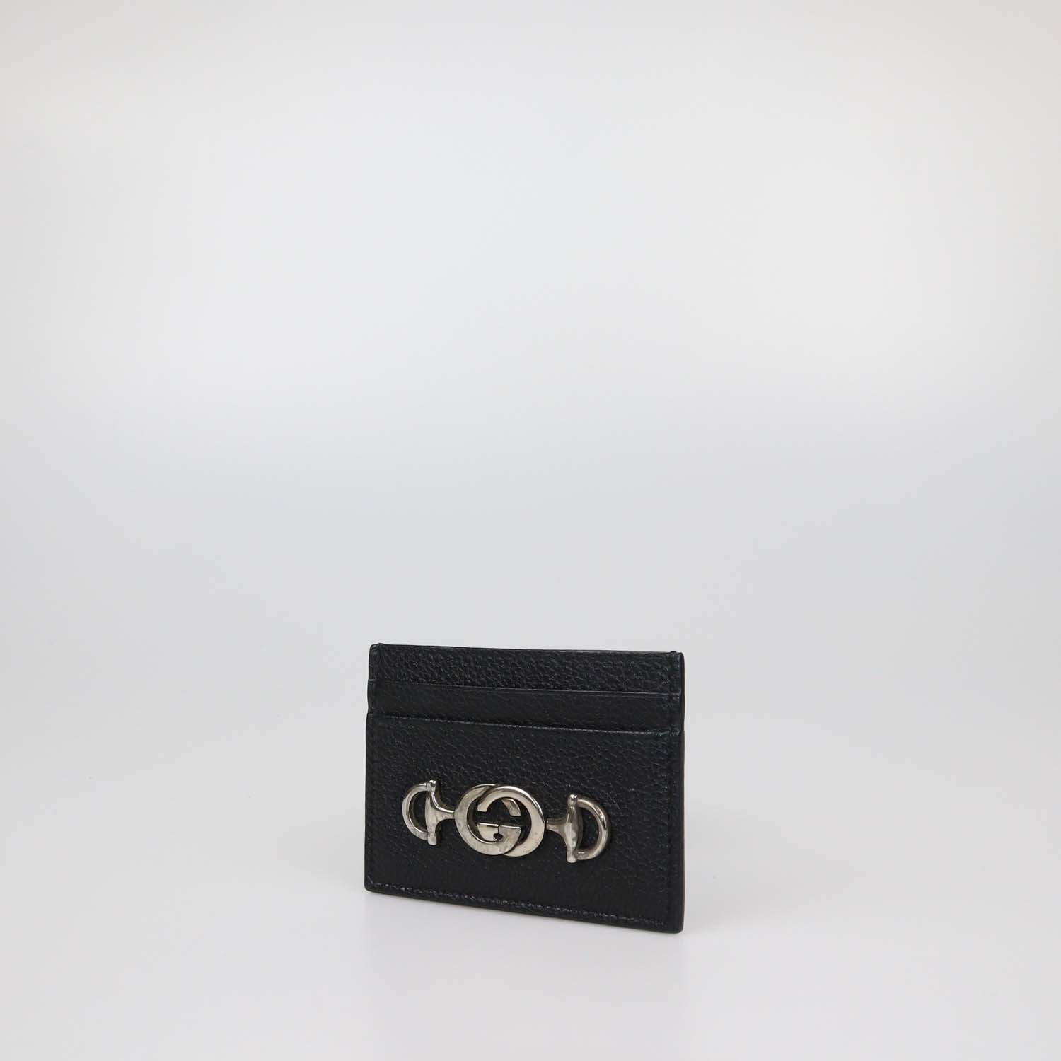 Gucci Black Leather Zumi Card Holder